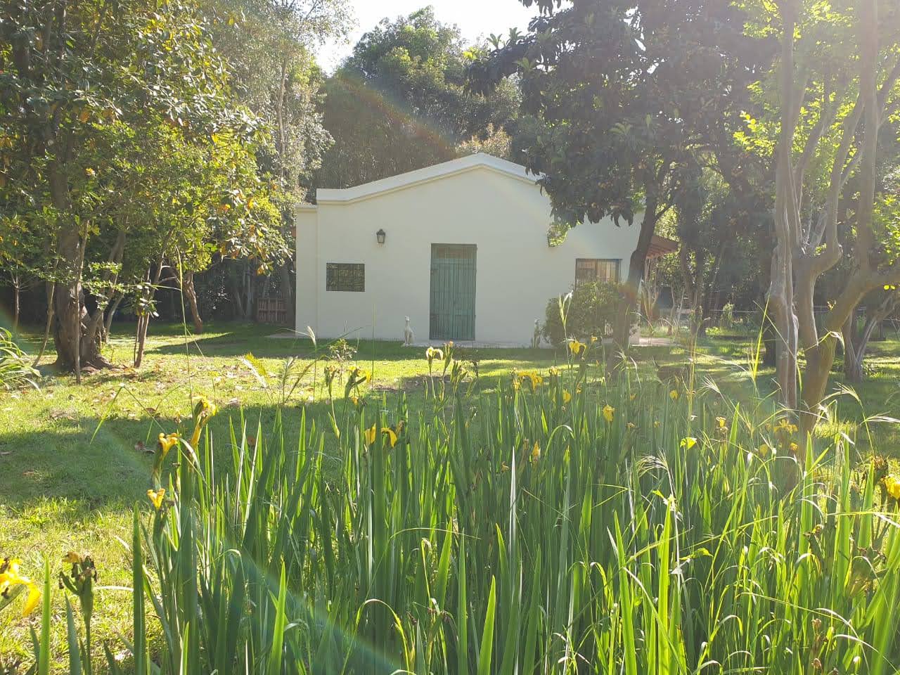 Pilar cottage, park with a pool and fire pit
