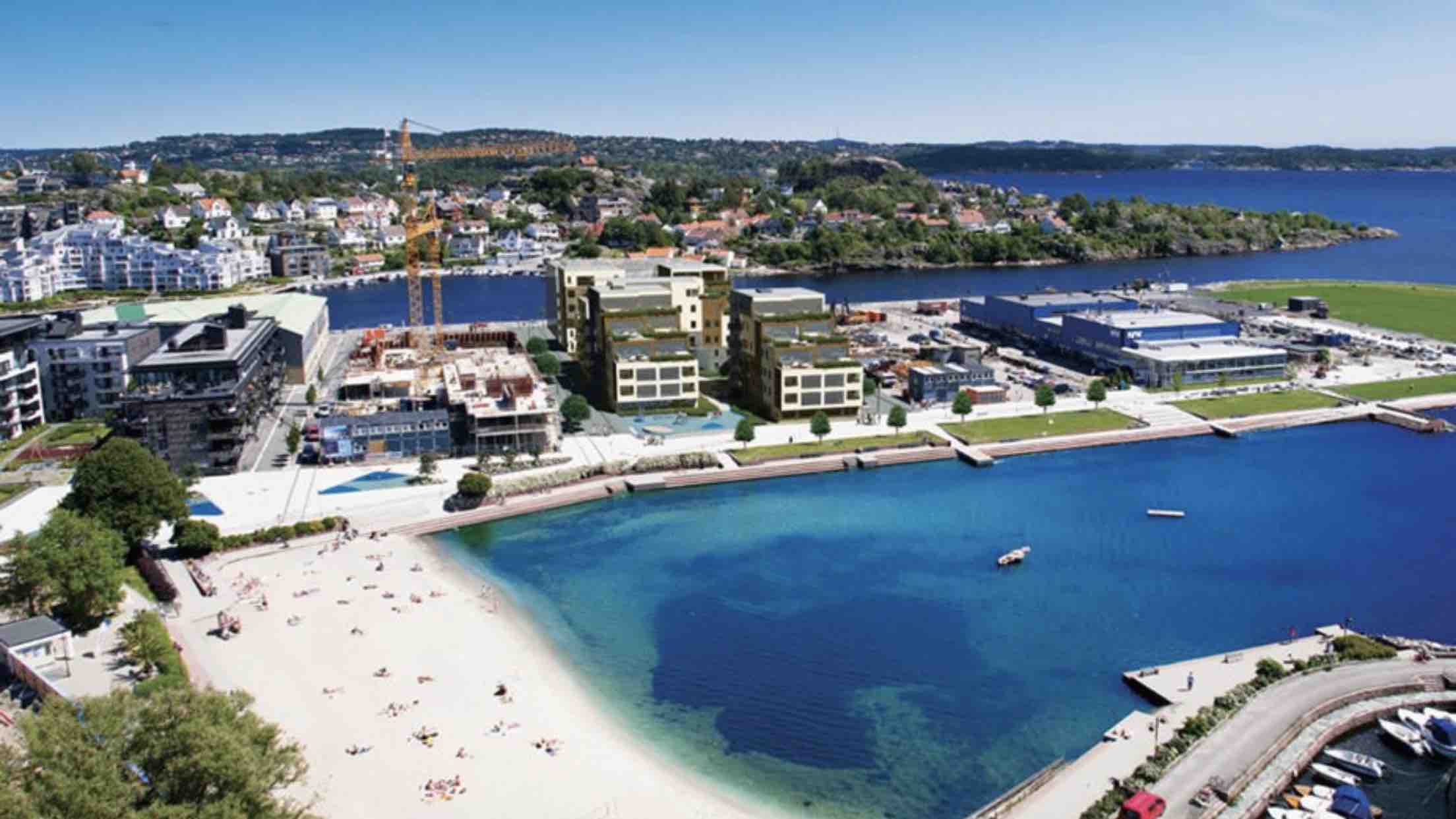 Brand new apartment on the city beach with private parking