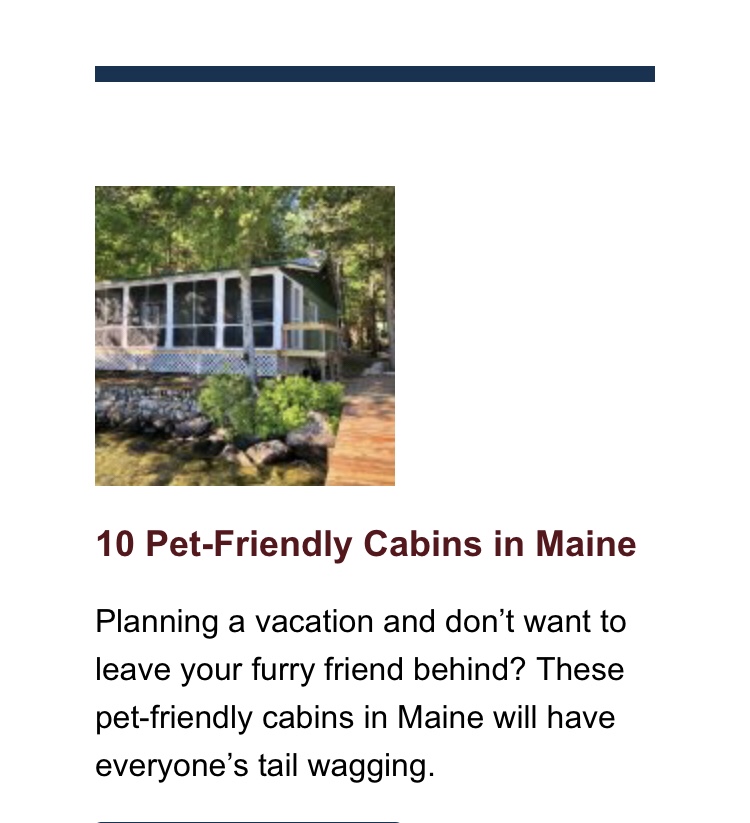 Lakefront Cabin on Beech Hill Pond near Acadia Cabins for Rent in Otis, Maine, United States