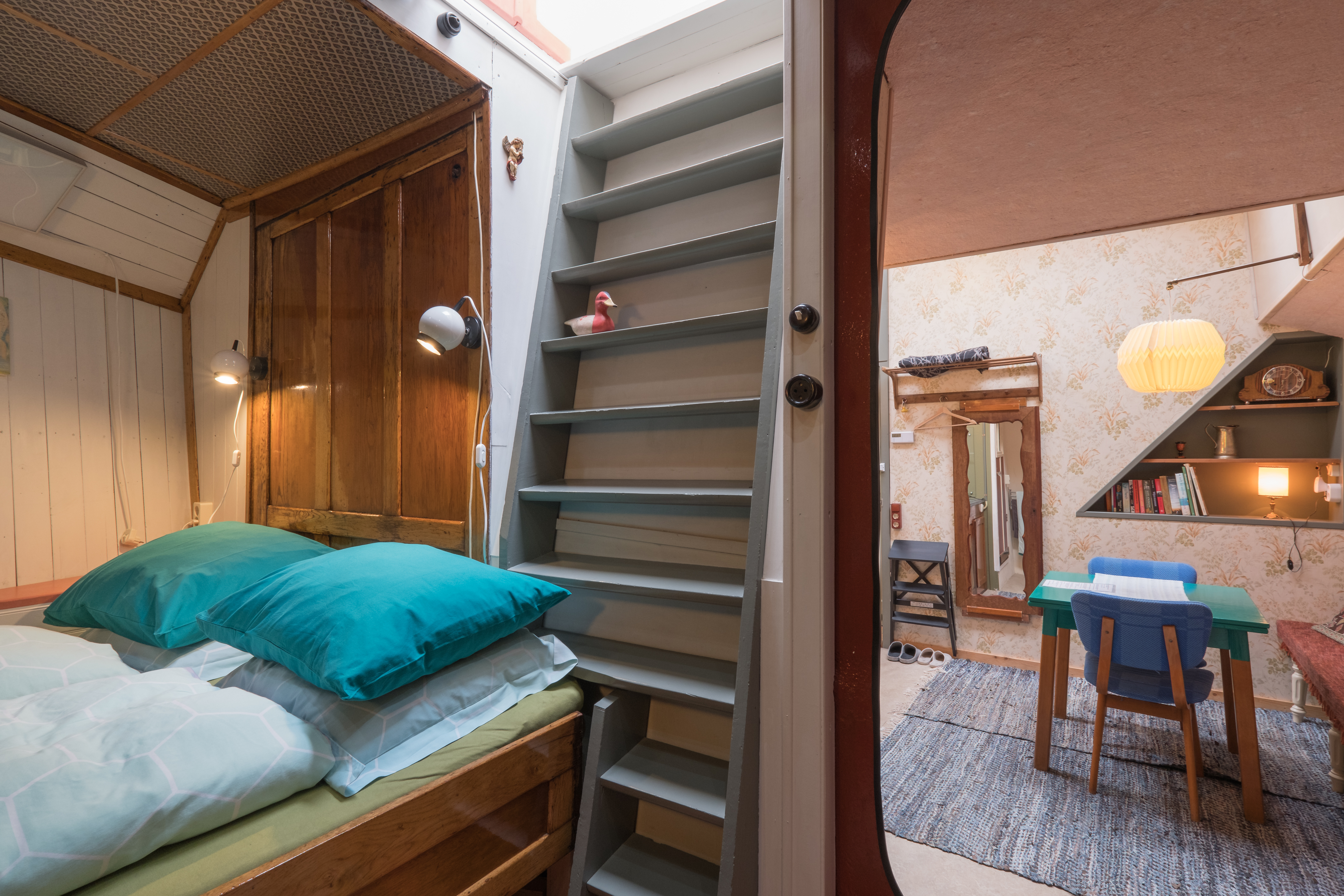 Unique room in bow of historic ship central R'dam