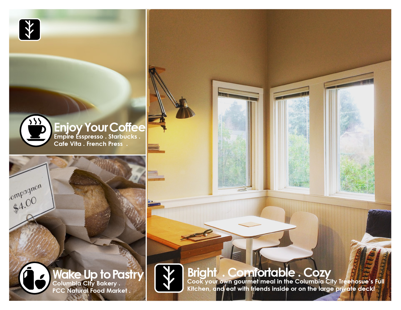 Columbia City Treehouse Vacation Rental Apartments for Rent in