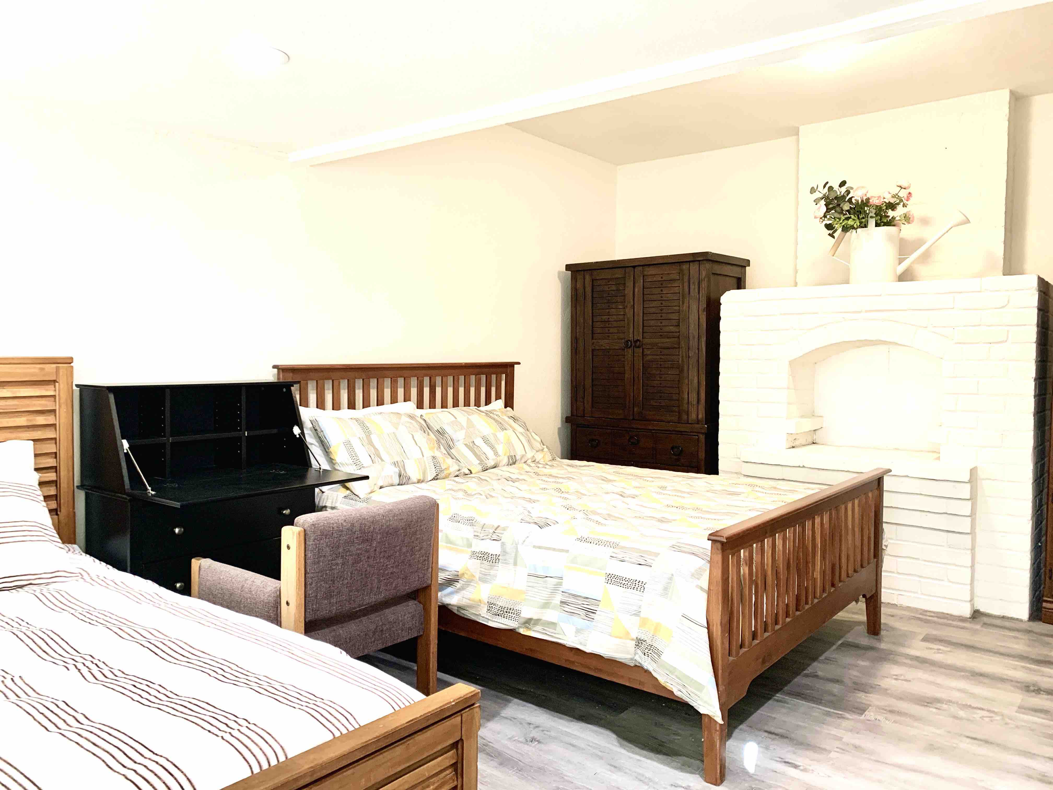 1 unidad privada del dormitorio, baño propio, chimenea acogedora - Airbnb