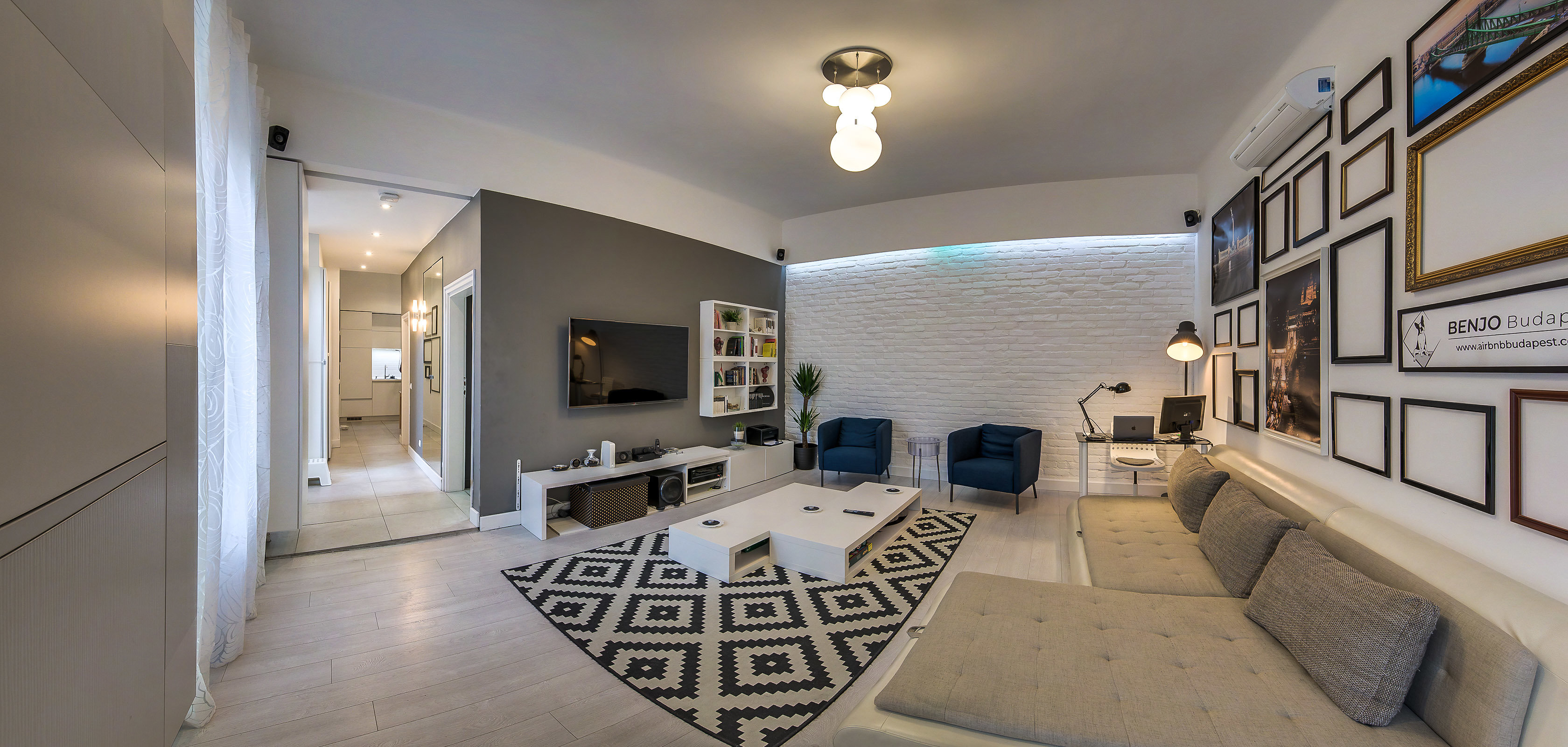 ☀️Outside lounge☀️A/C☀️70sqm☀️quiet flat+garage☆