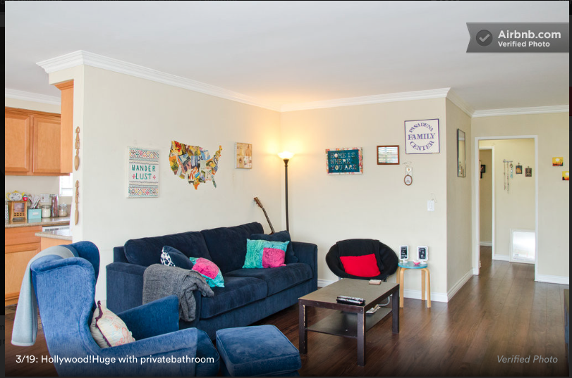 Central Hollywood apt,great space! — real-estate in Hollywood, Los Angeles