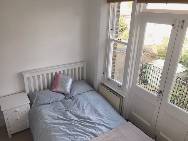 Small White Bedroom in Highbury Family Home