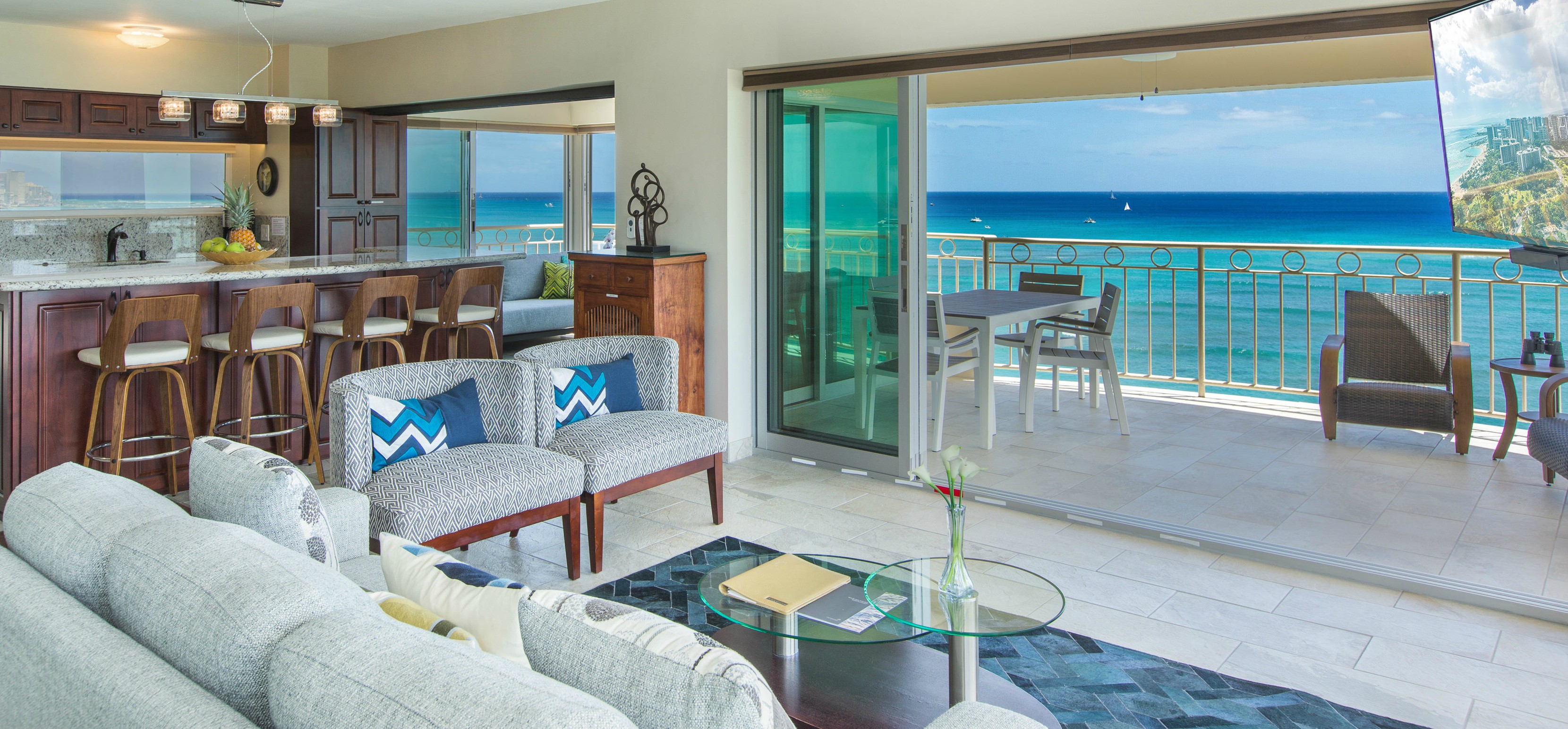 A View to Die for! 3bedroom 3bath on Waikiki Beach Condominiums for Rent in Honolulu, Hawaii