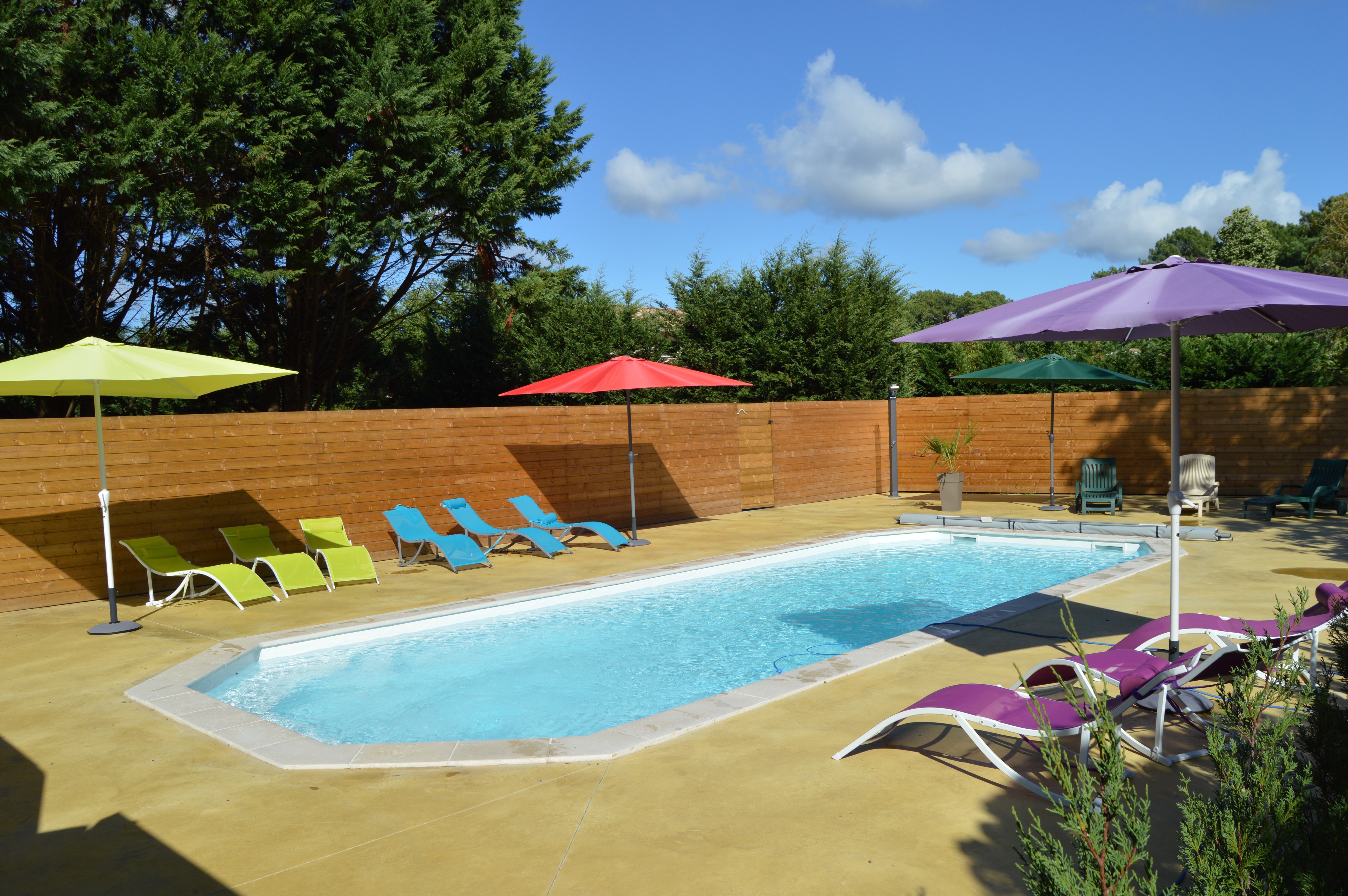 Duplex vacation rental with a pool