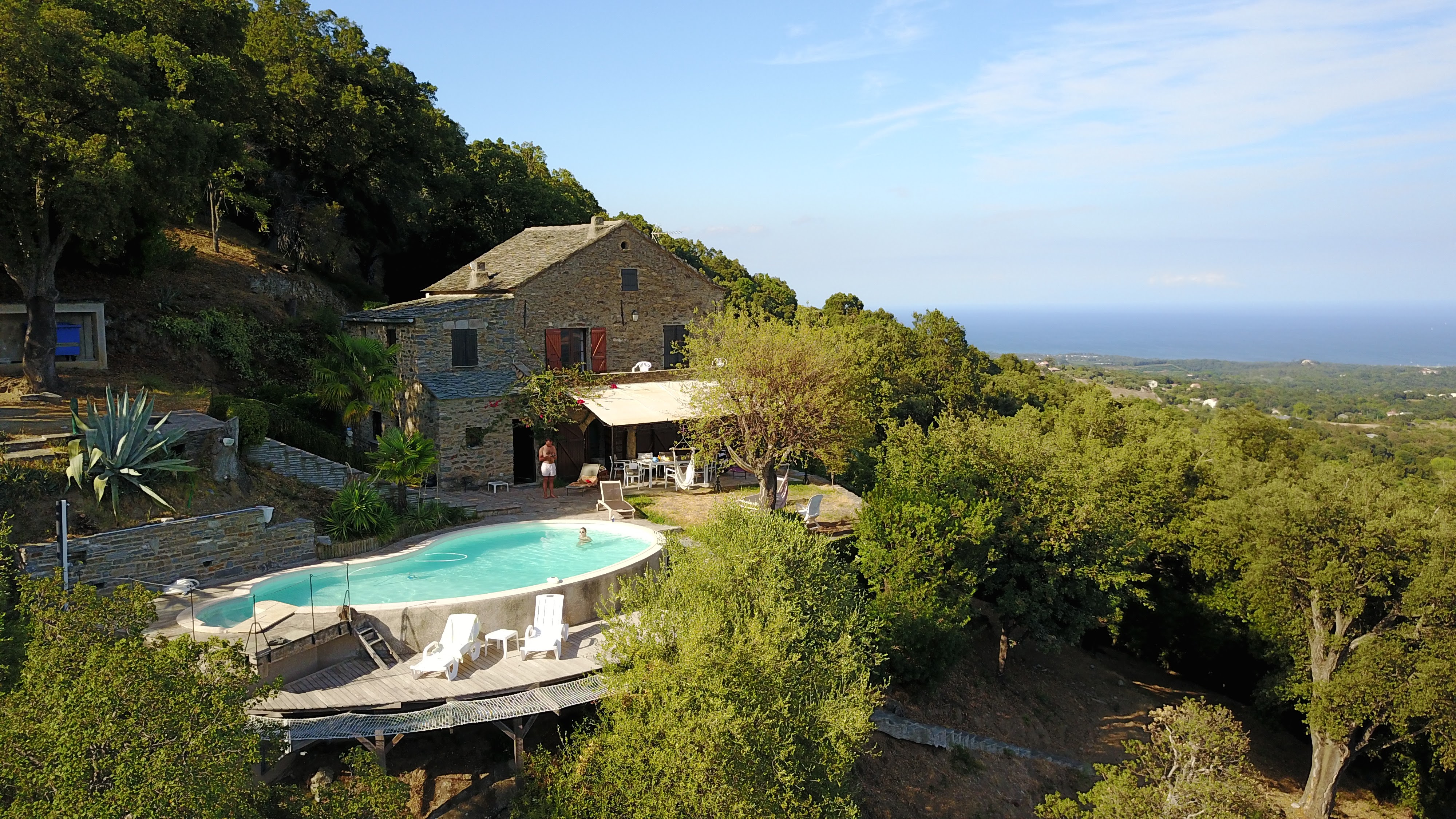 Old house with sea & mountain view