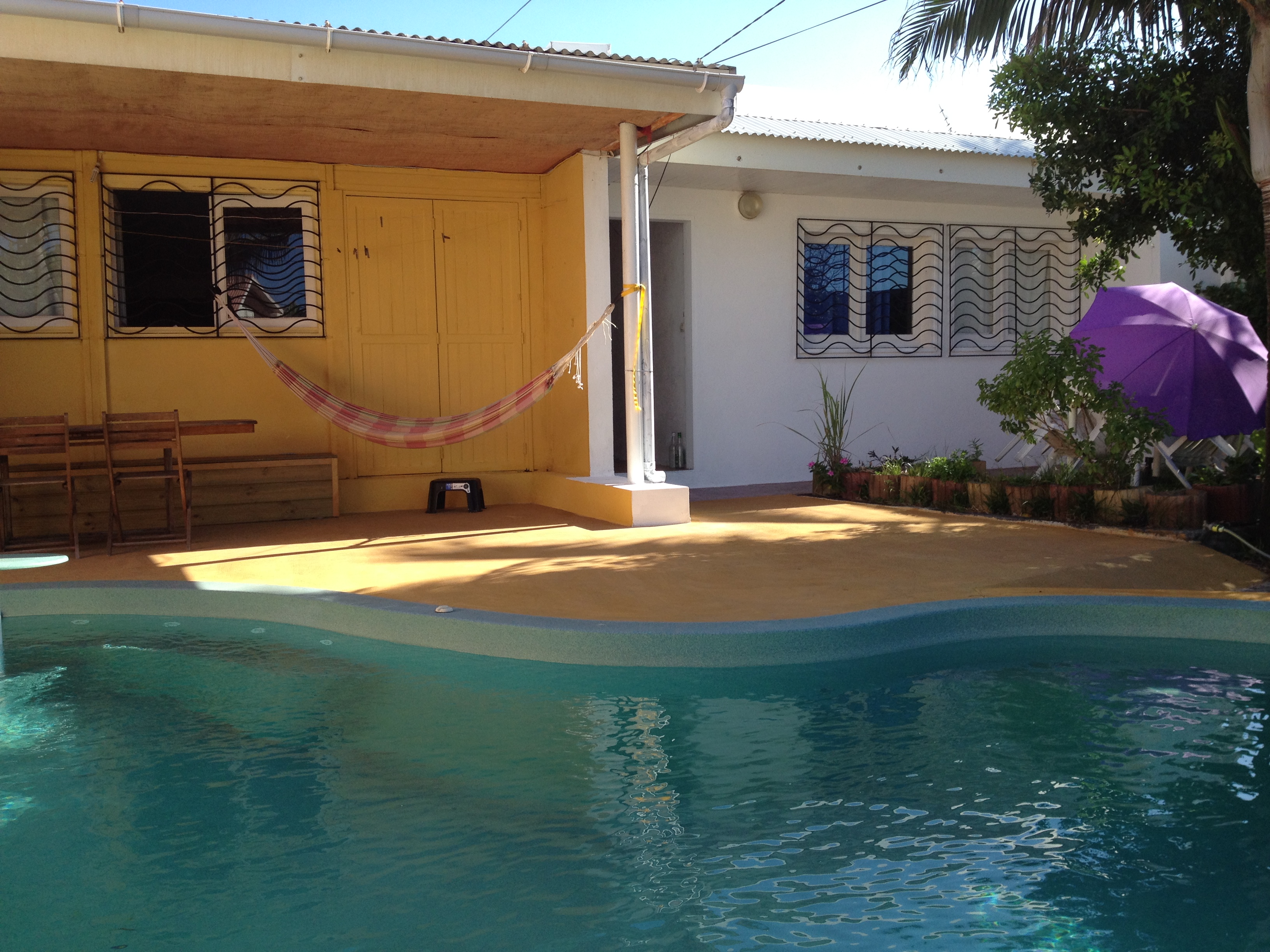 Red room in pool house
