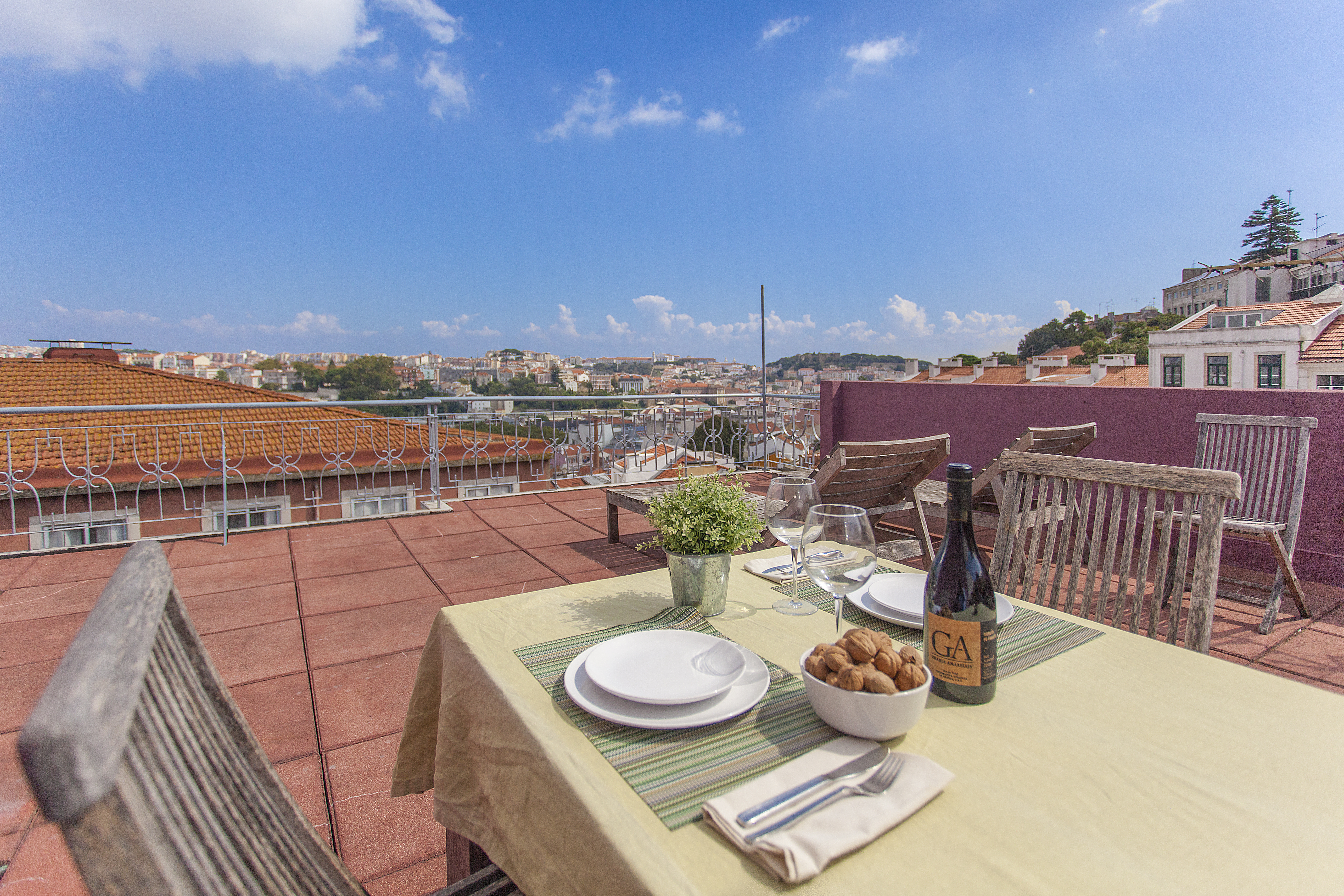 Principe Real Terrace with a View