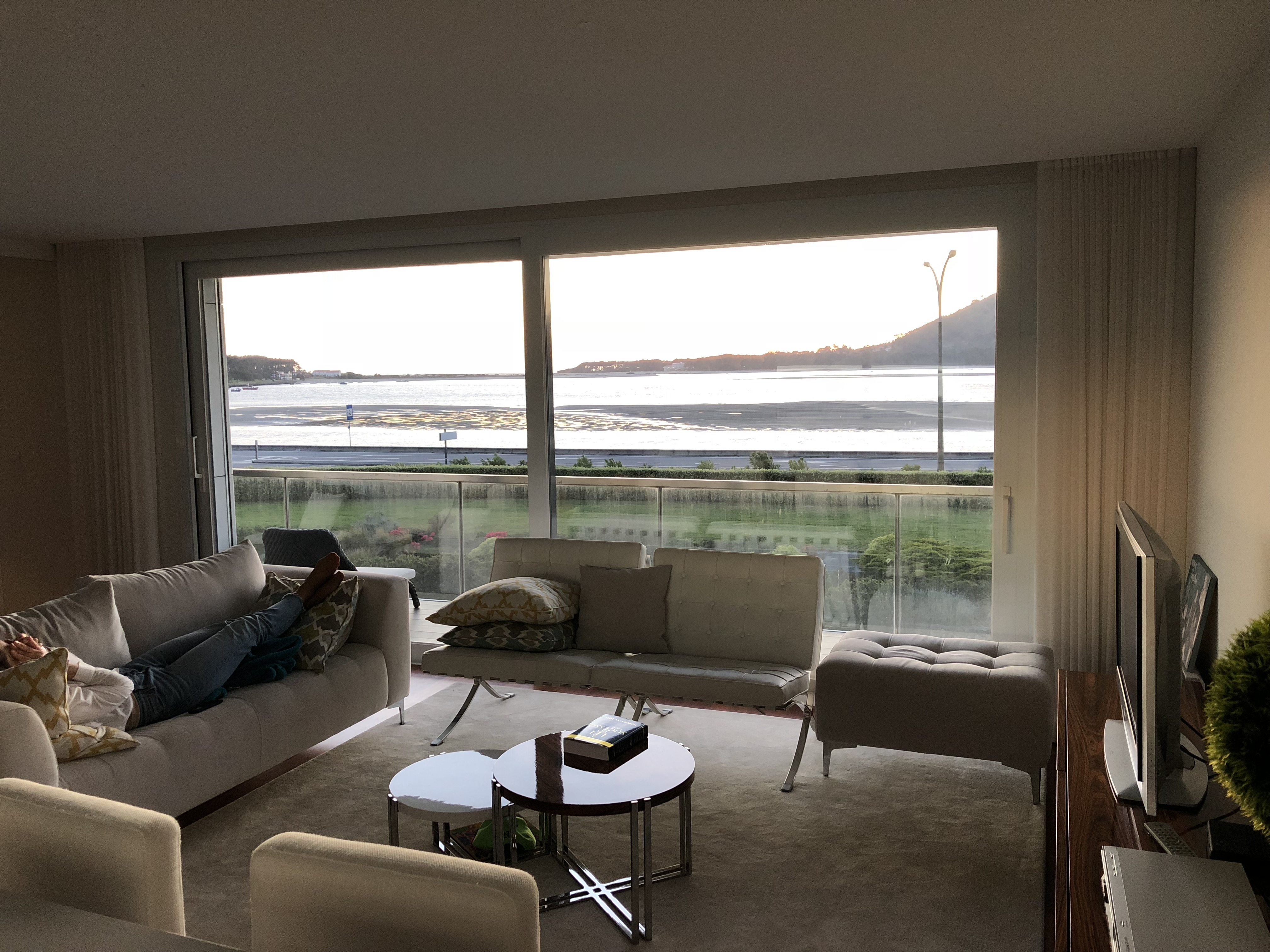 Balcony overlooking the river in Caminha