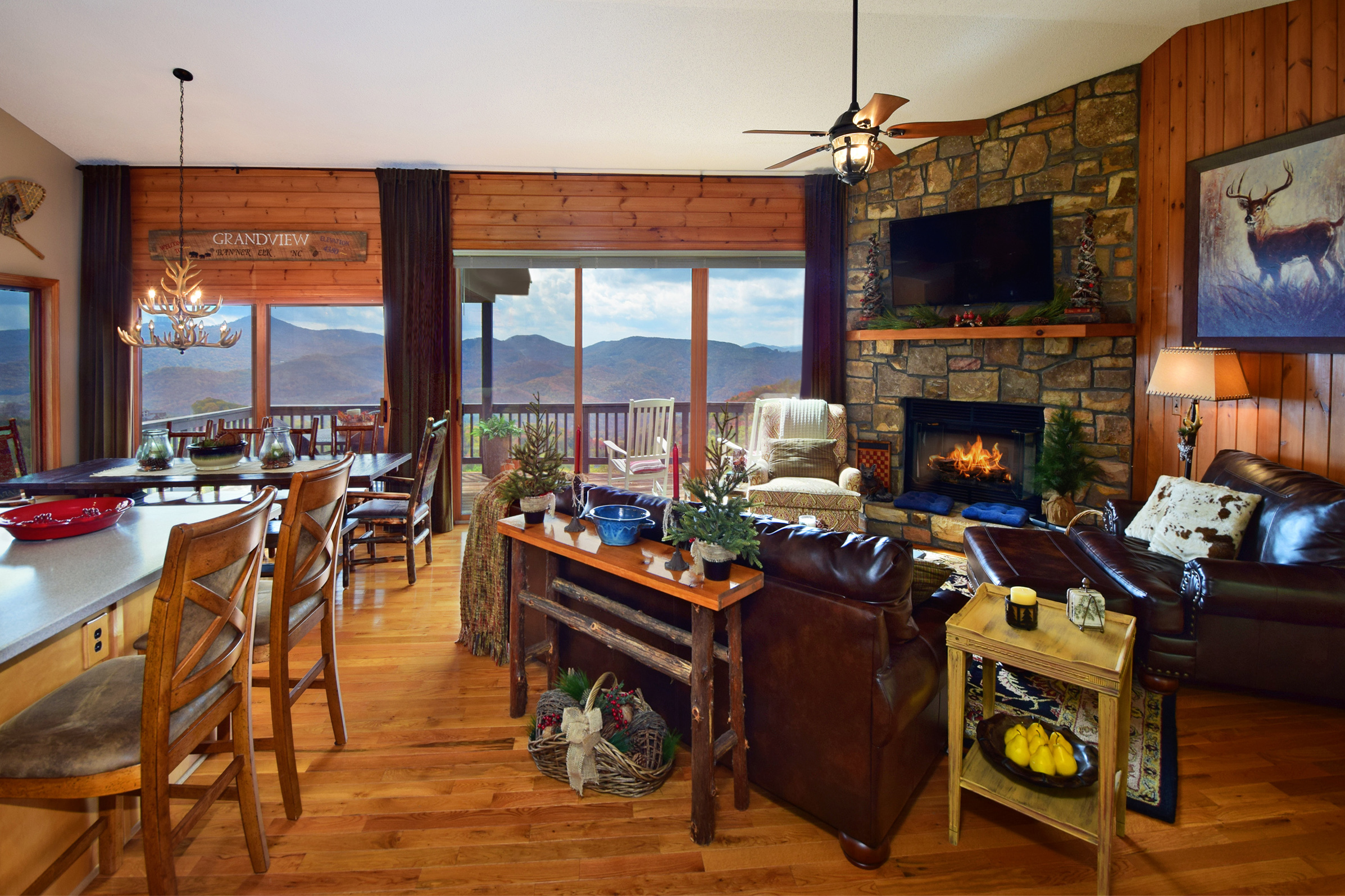 ☆Panoramic☆Luxury☆3 Kings☆3 Baths☆Fireplace☆Rustic Cabins for Rent in