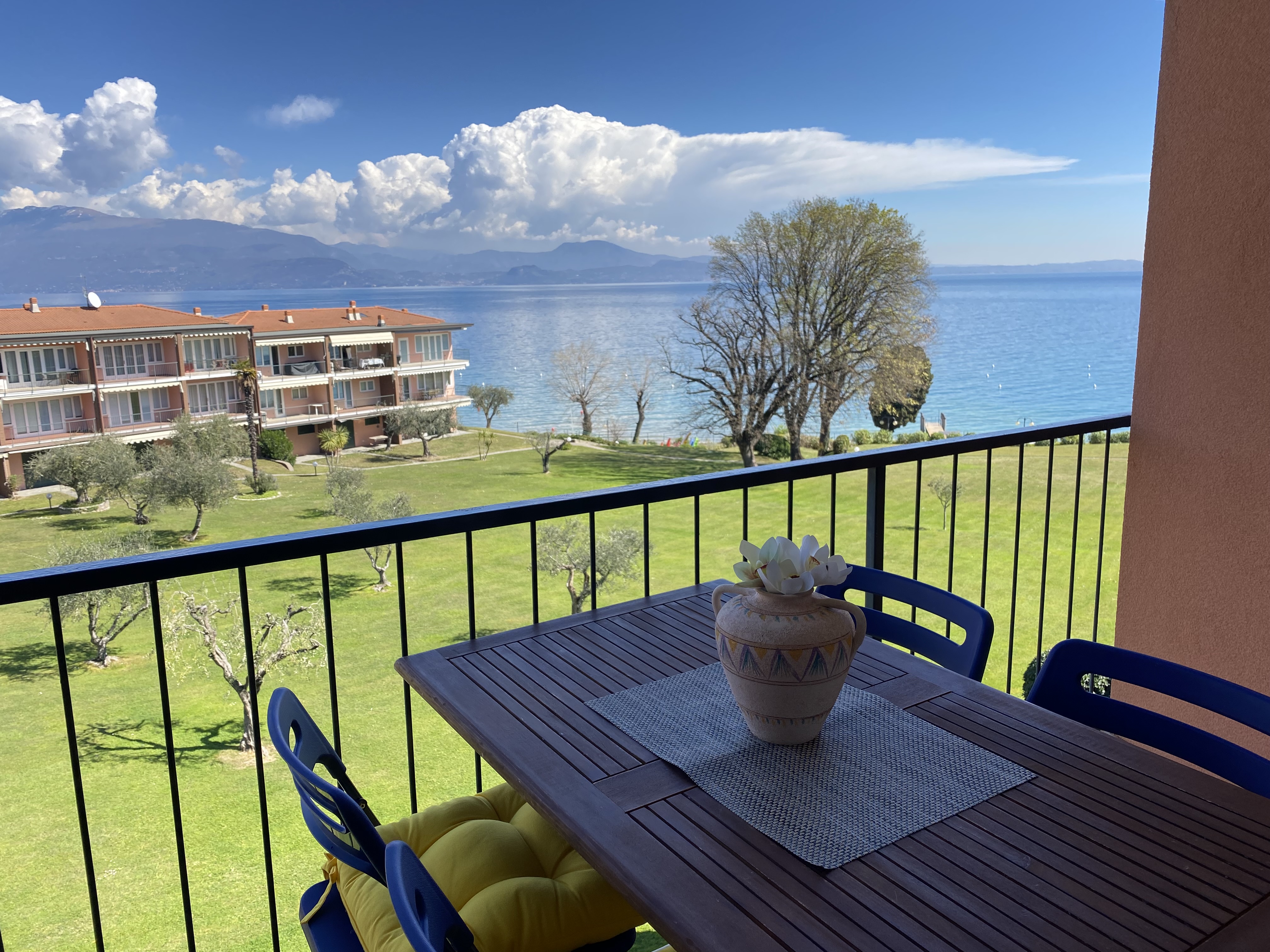 On the beach Manerba del Garda Lake view