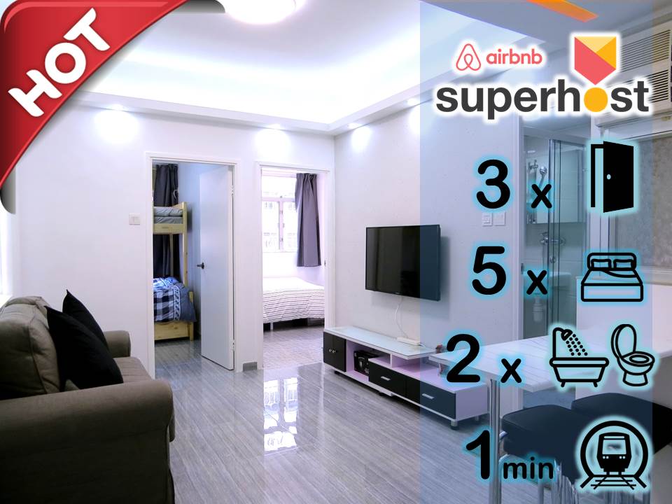 COZY 2-bath 3-room /1 min MTR & Causeway bay ! HOT