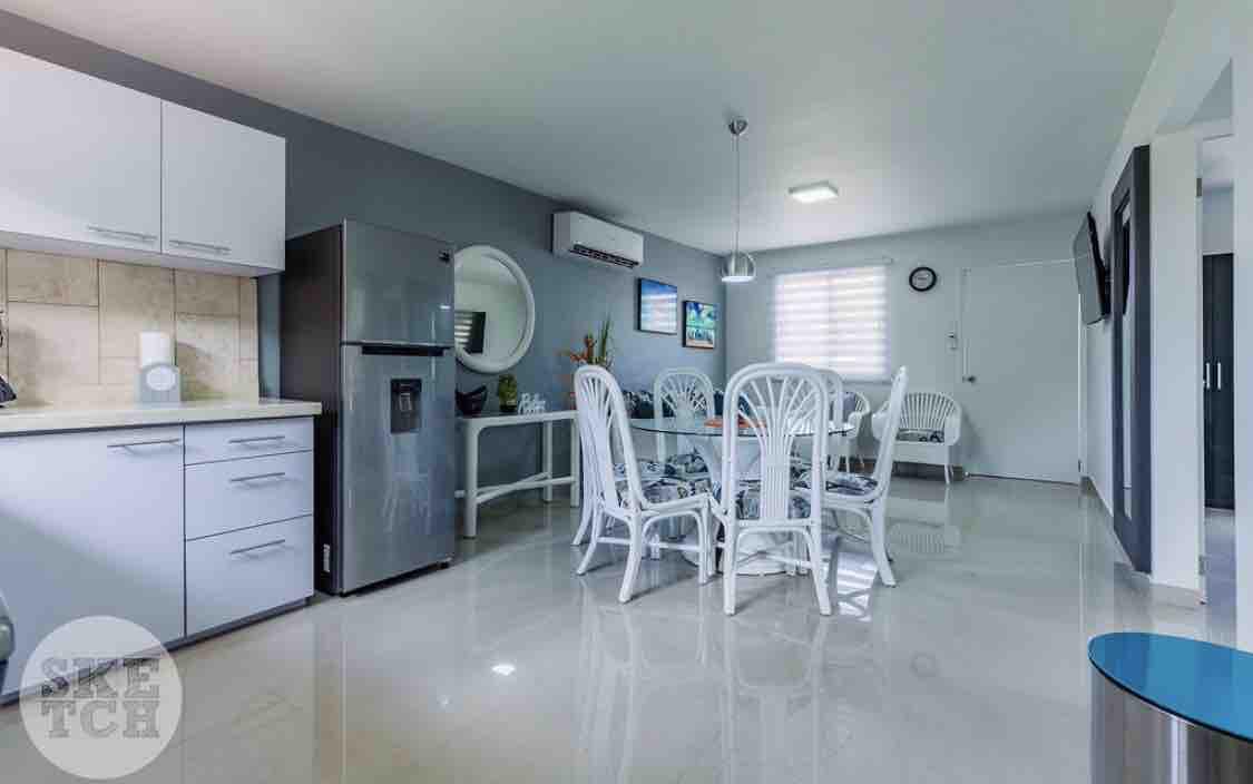 Luxury apartment, pool, kitchen and nature
