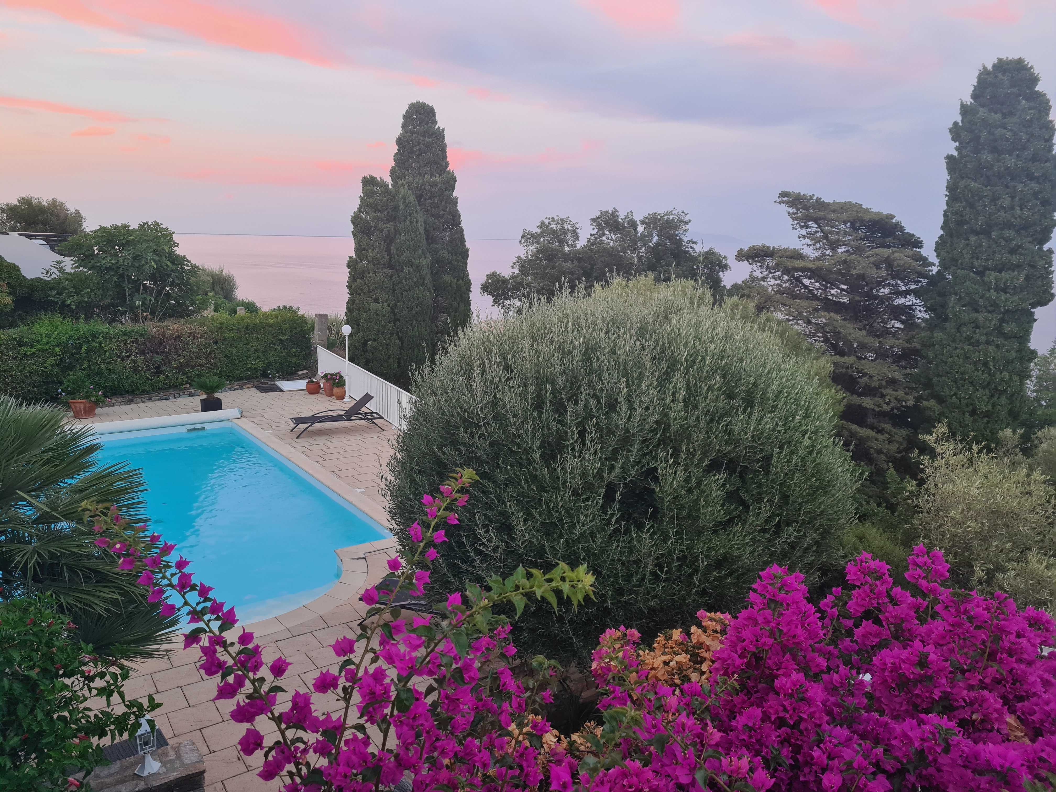 Villa ground floor with sea view and pool in Erbalunga