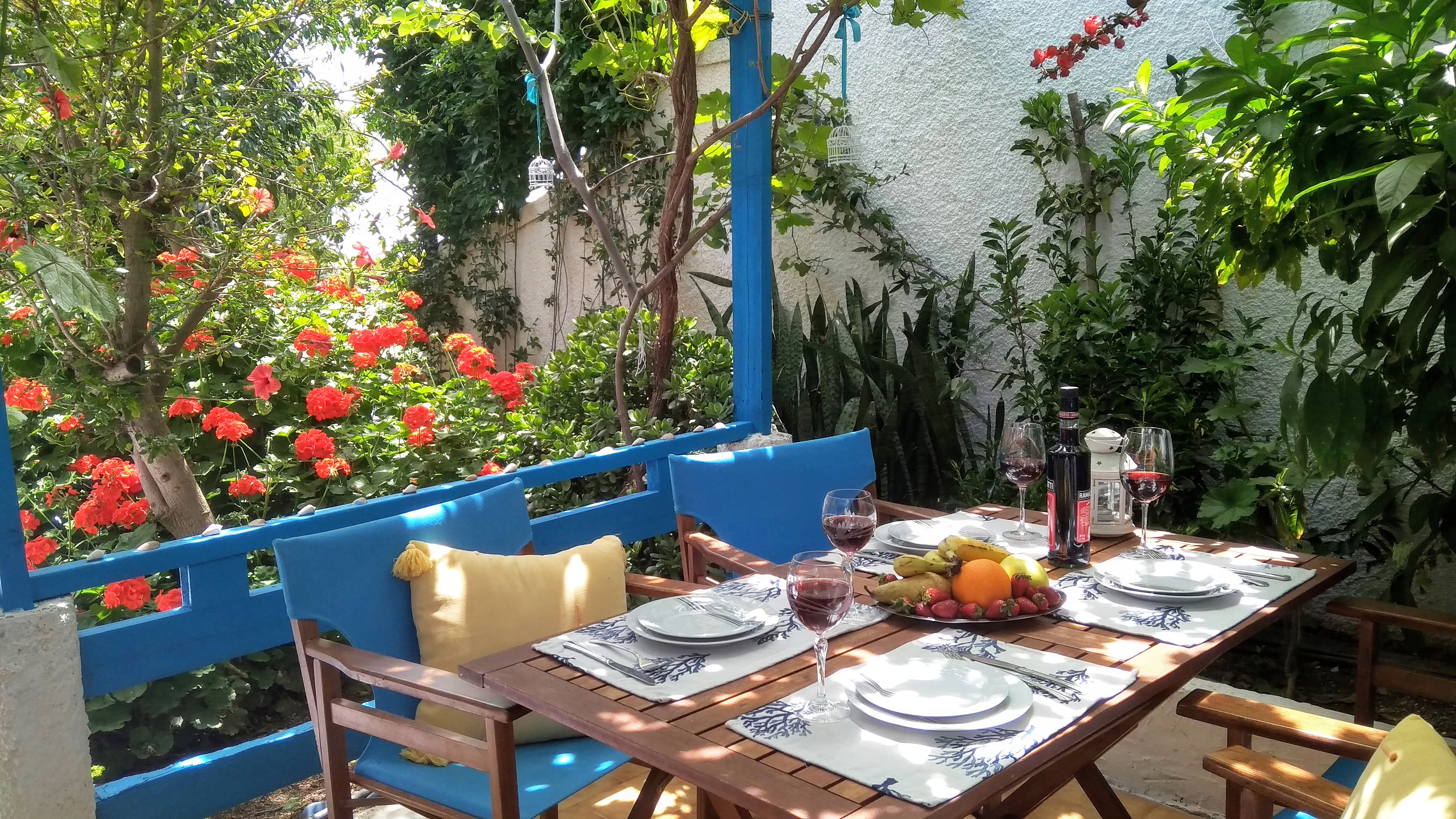 House in a sunny Cretan garden.
