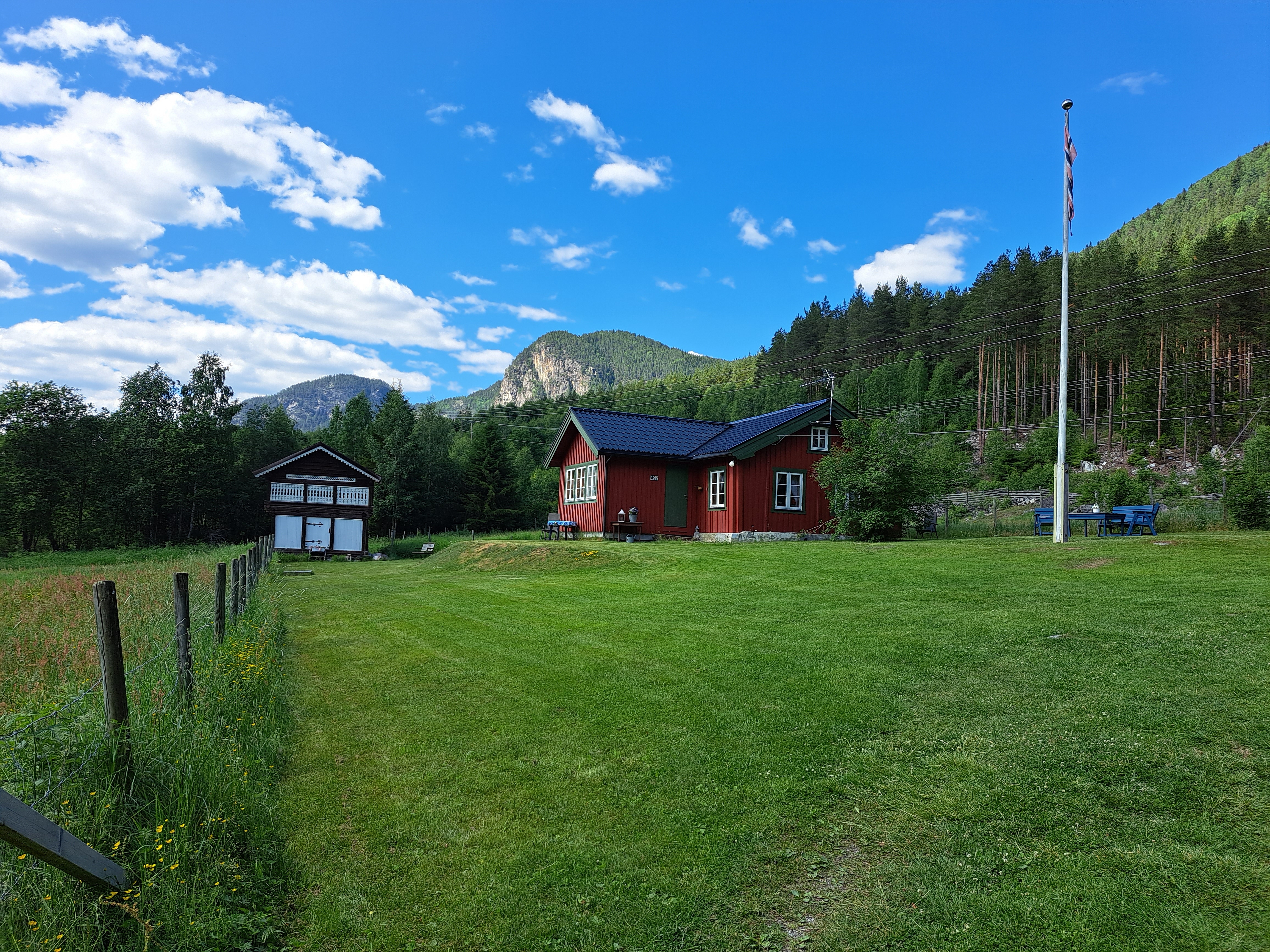 Cozy Hallingstue in small farm by highway 7
