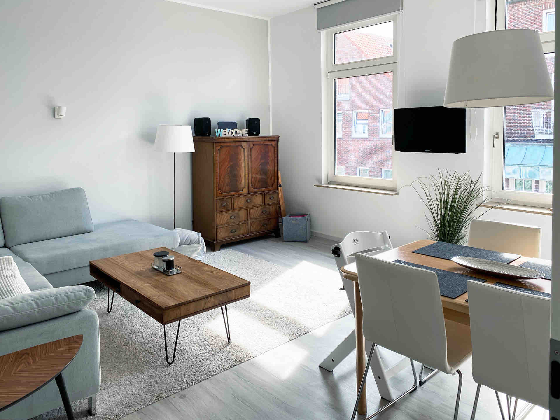 Central beachfront 3-room apartment Juister Ostdorf