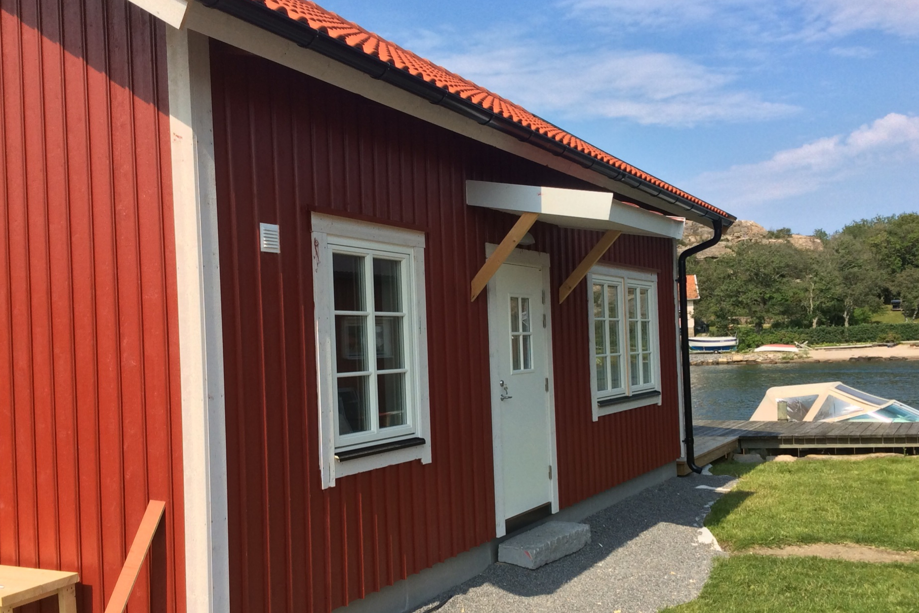 Hamburgö Newly built Cabin Directly at Havet 2-4 pers