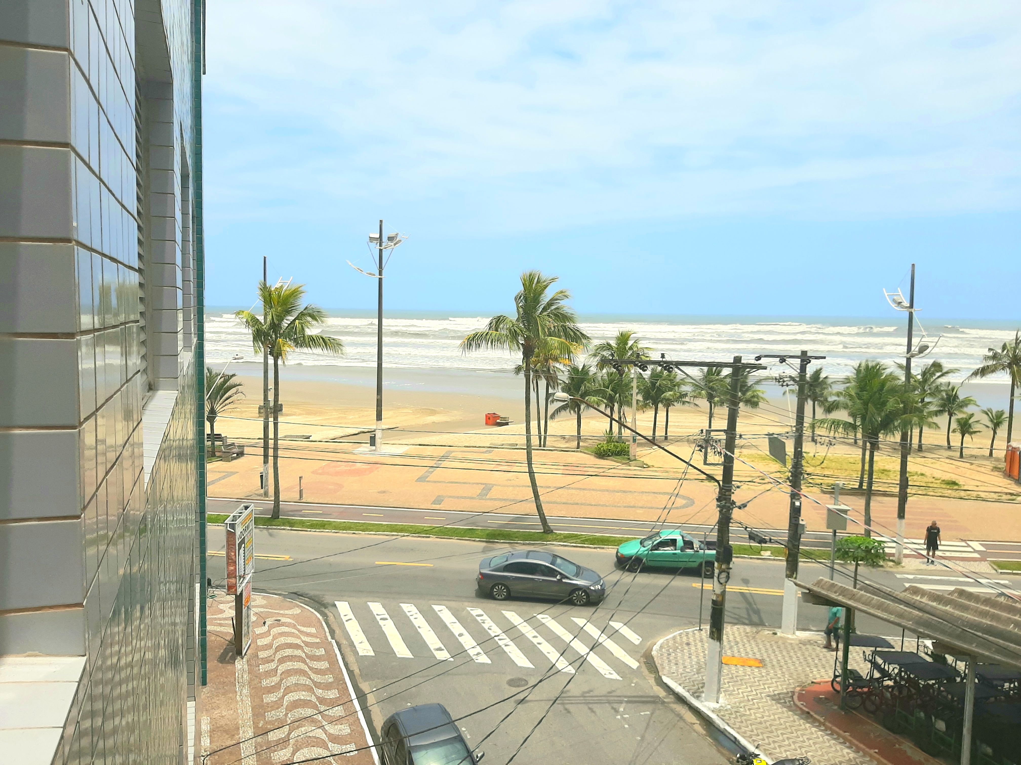 Foot in the Sand and View of the Sea - Praia Grande.