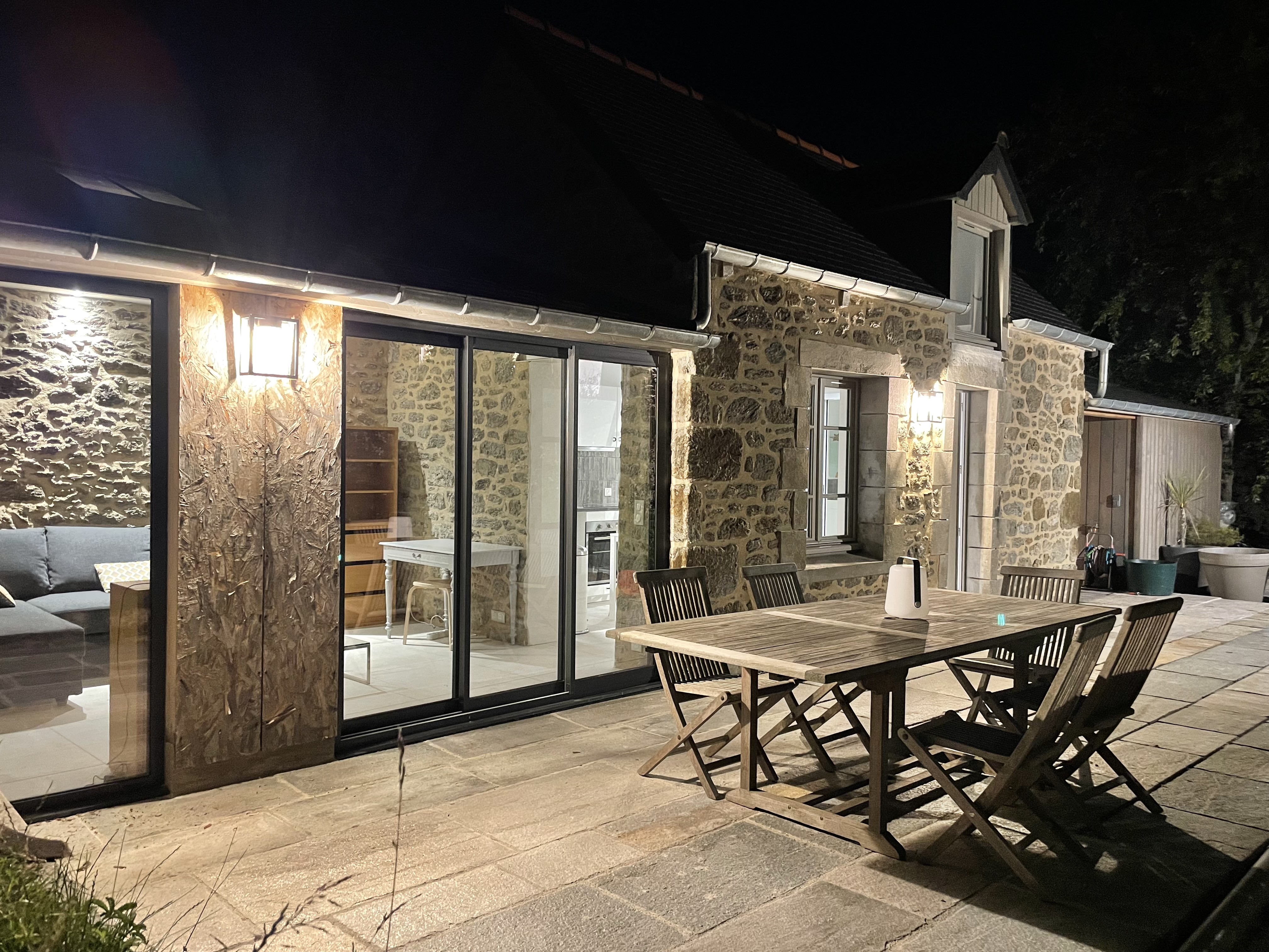 Small house town of St Lunaire near beach