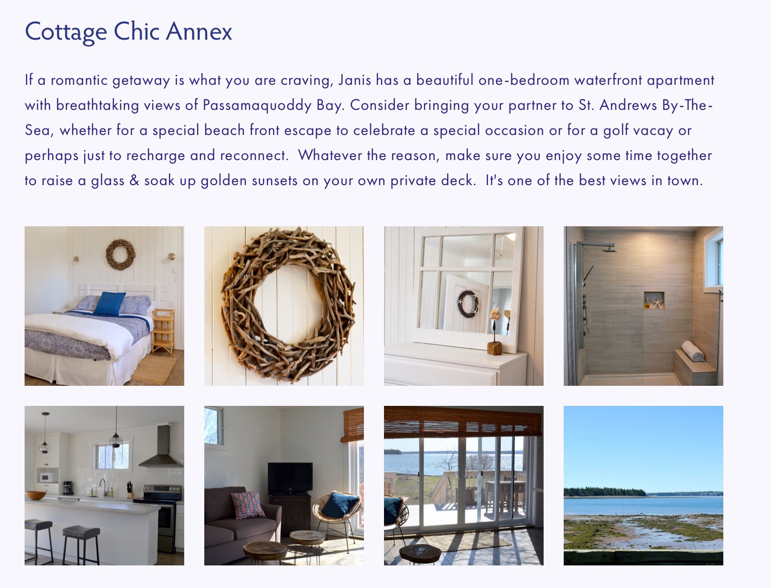 Cottage Chic Annex - Private Downtown Waterfront in Saint Andrews, New Brunswick