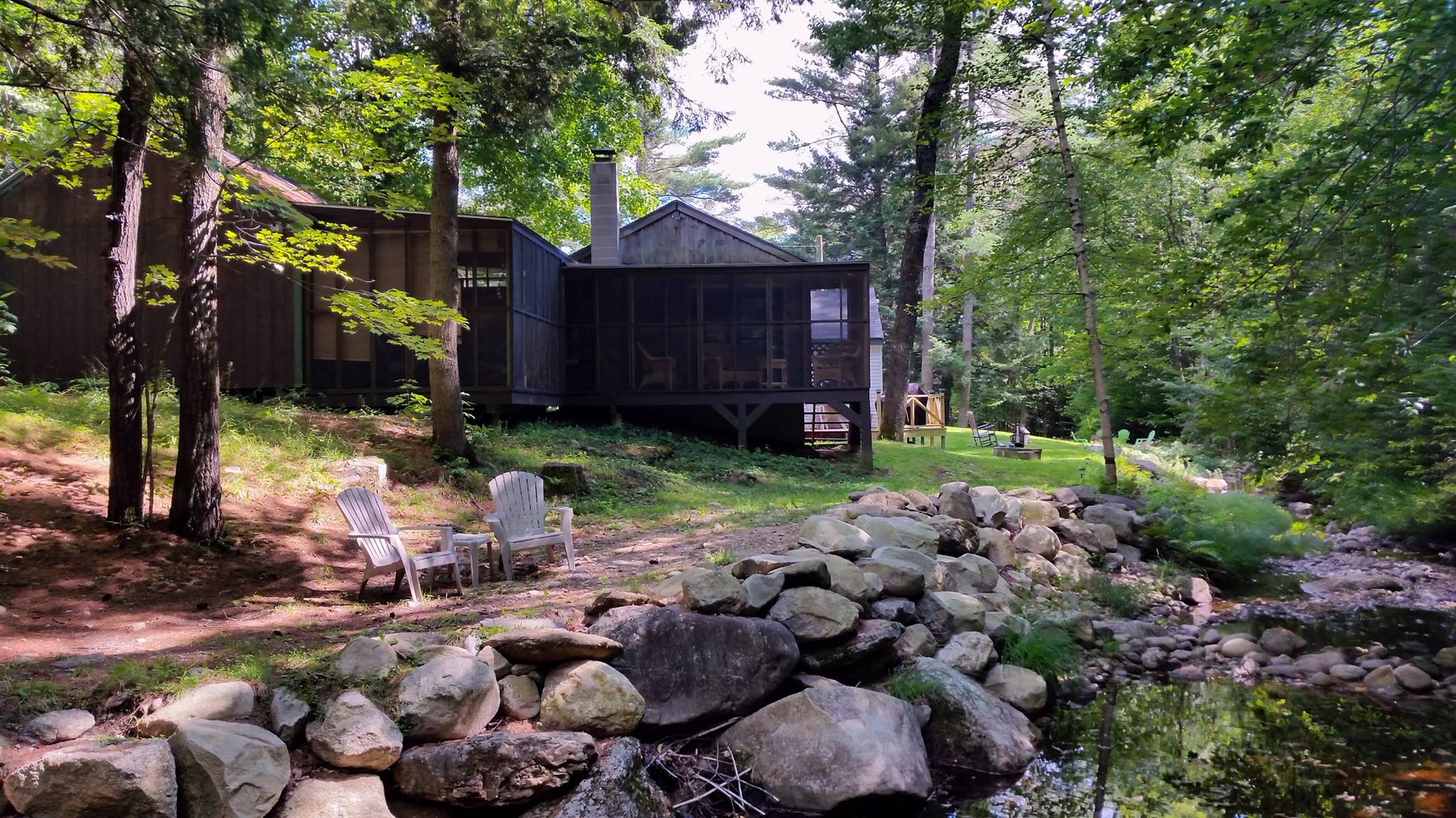 Camp Inches on Wild Meadow Brook Cabins for Rent in Danbury, New