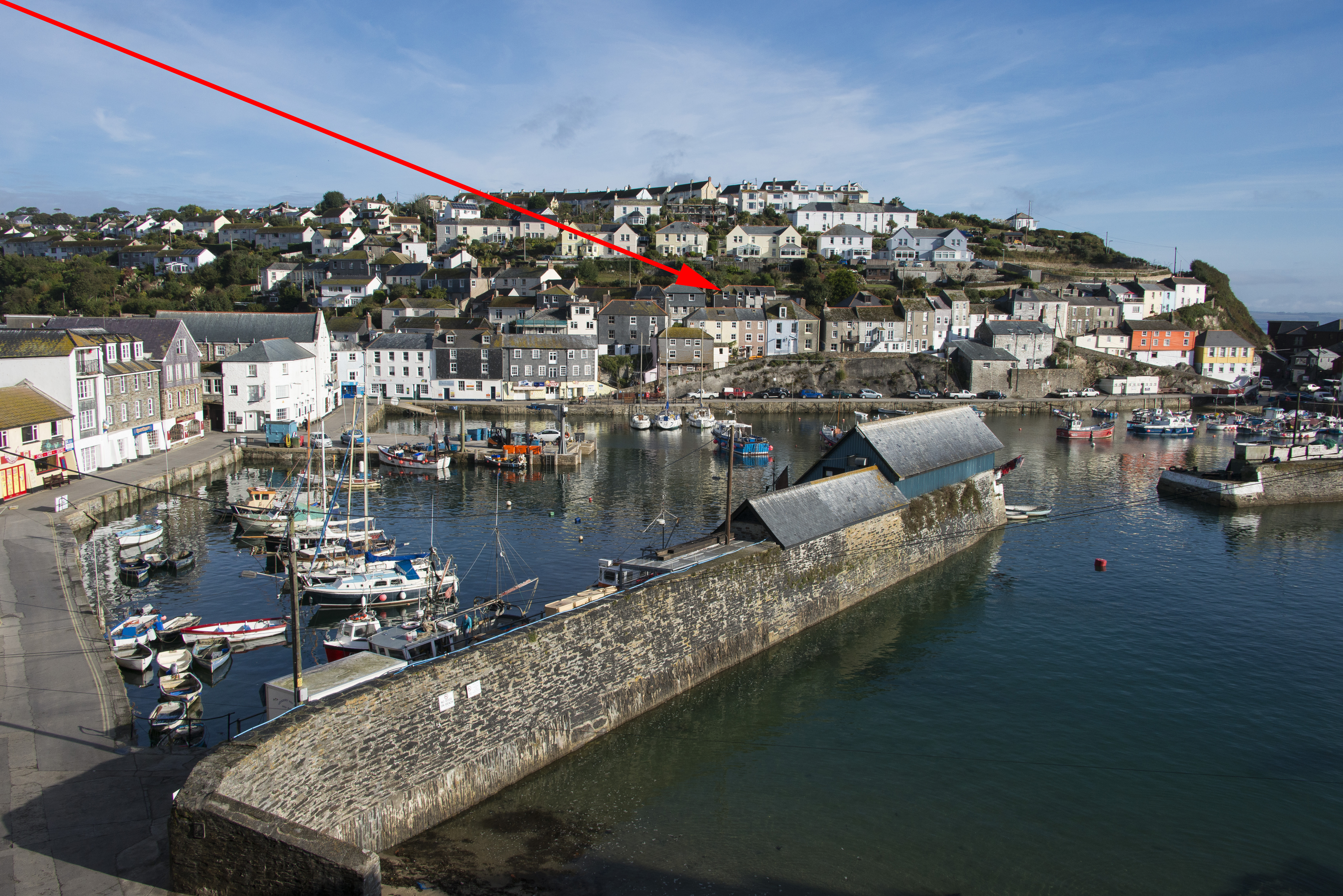 Thimble Cottage Mevagissey in the harbour