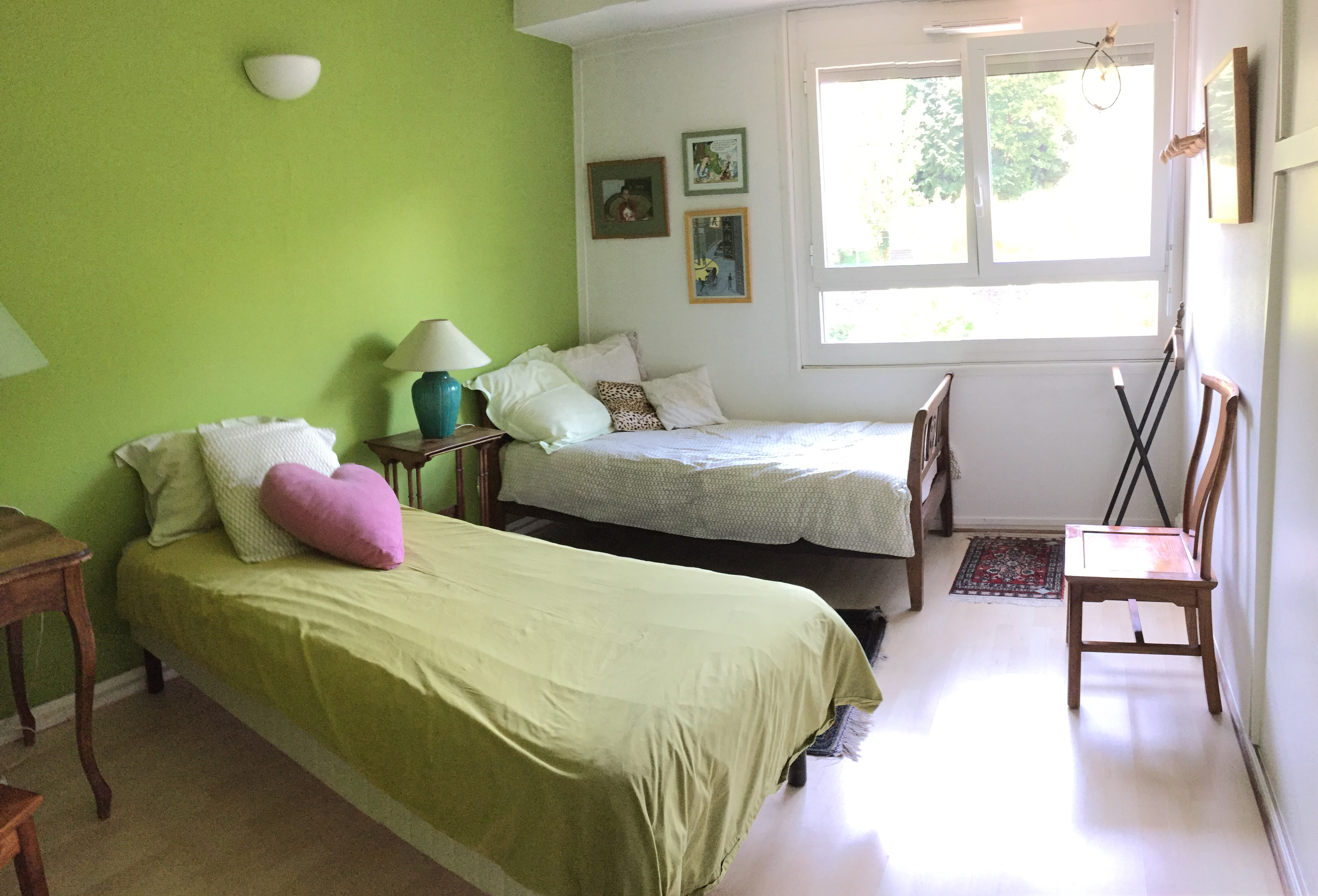 Large bedroom  and private shower