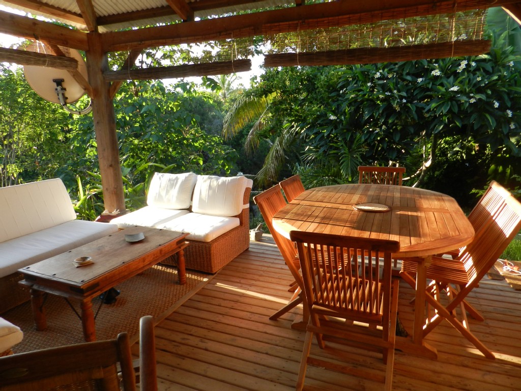 Wooden house overlooking the ravine