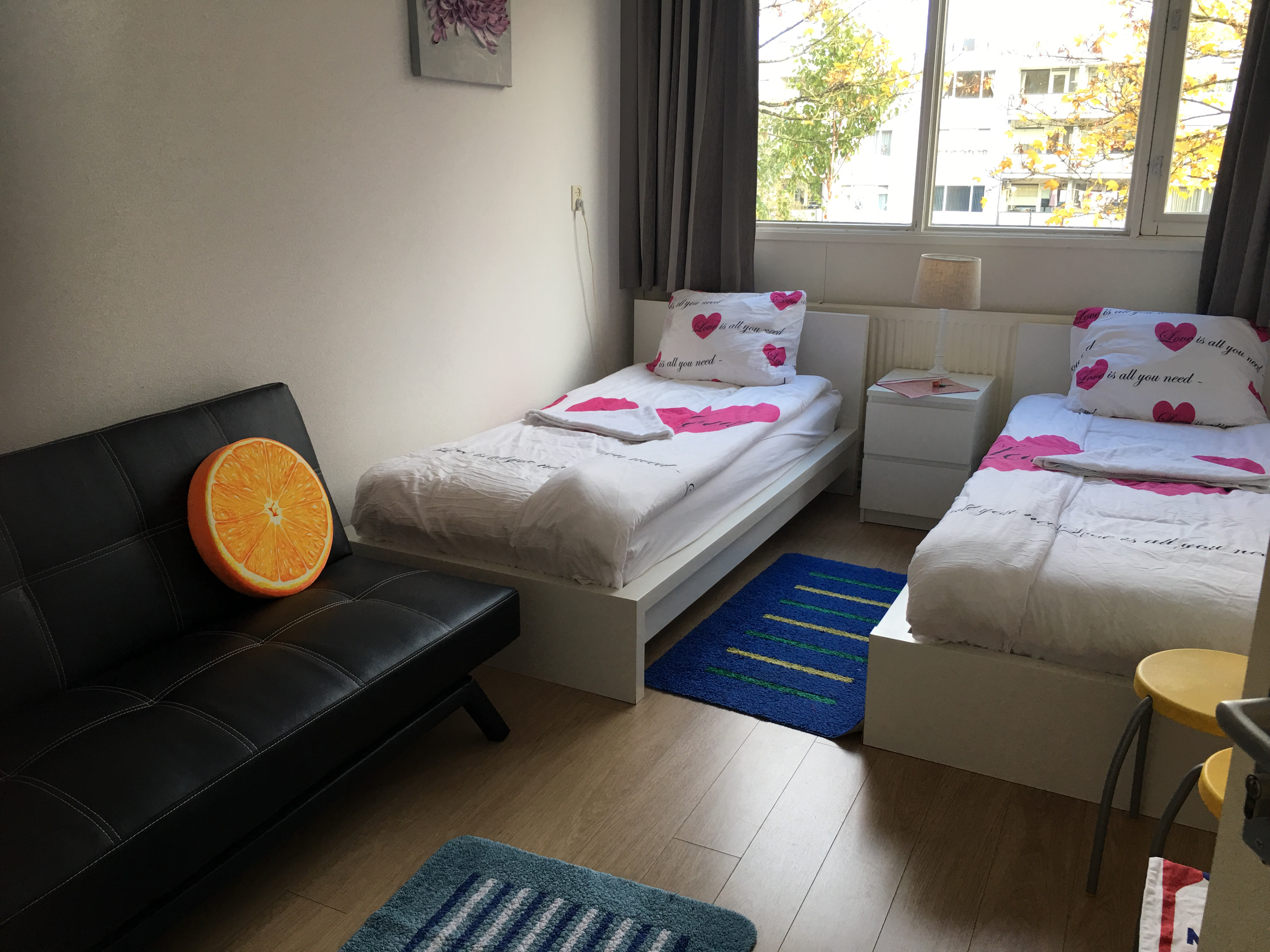 Quiet room with free car parking — Amsterdam stay