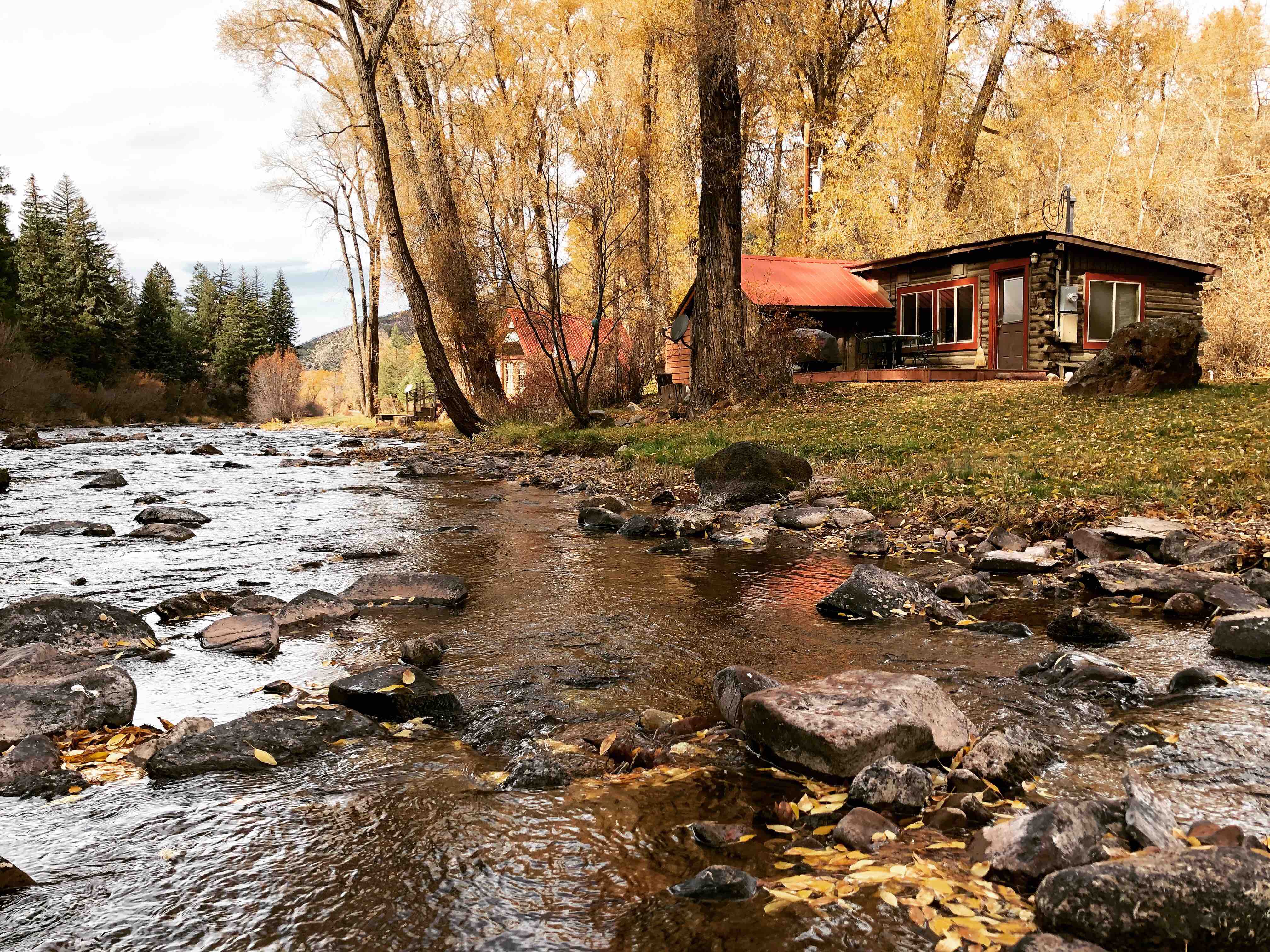️ of the Frying Pan River Fish from the porch Cabins for Rent in