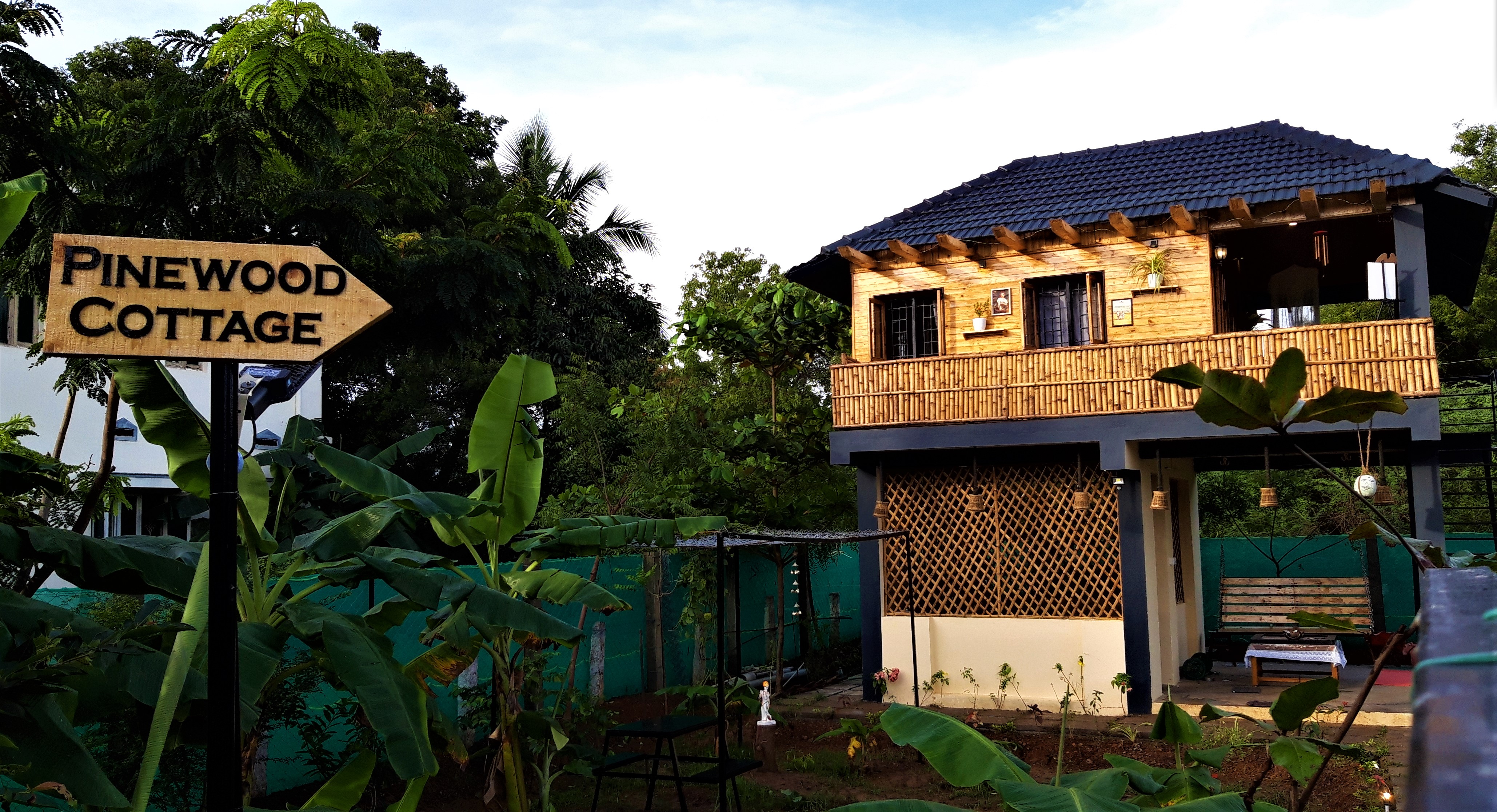 Dreamy Pinewood Villa Amidst Plants Pets Paintings Cottages For Rent In Madurai Tamil Nadu India