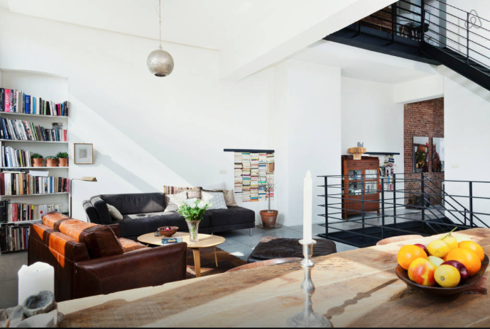 Private bedroom in architect loft in Anderlecht, Brussels