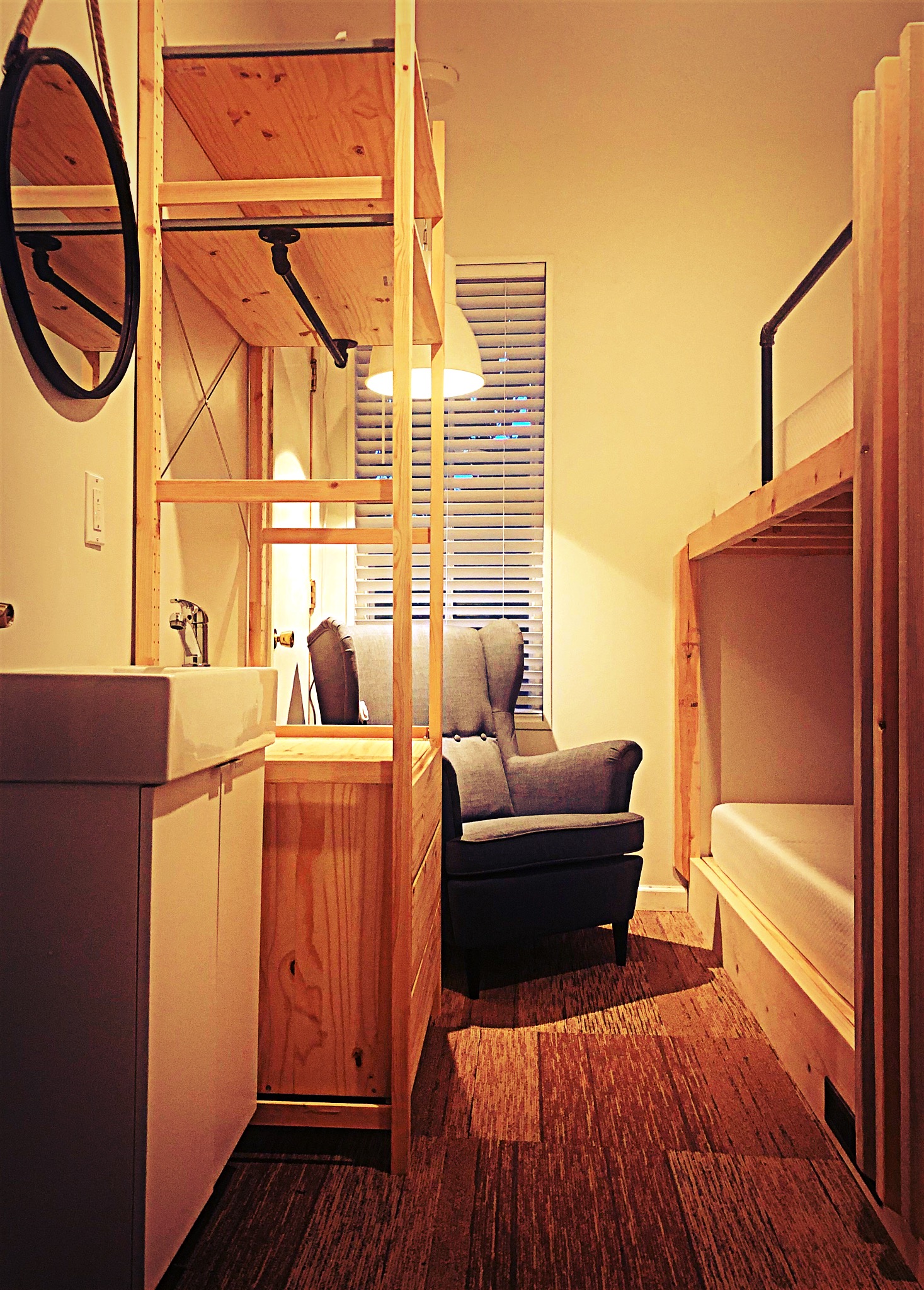 Trendy bunk house w/ up to 3 bedrooms & 1 bath