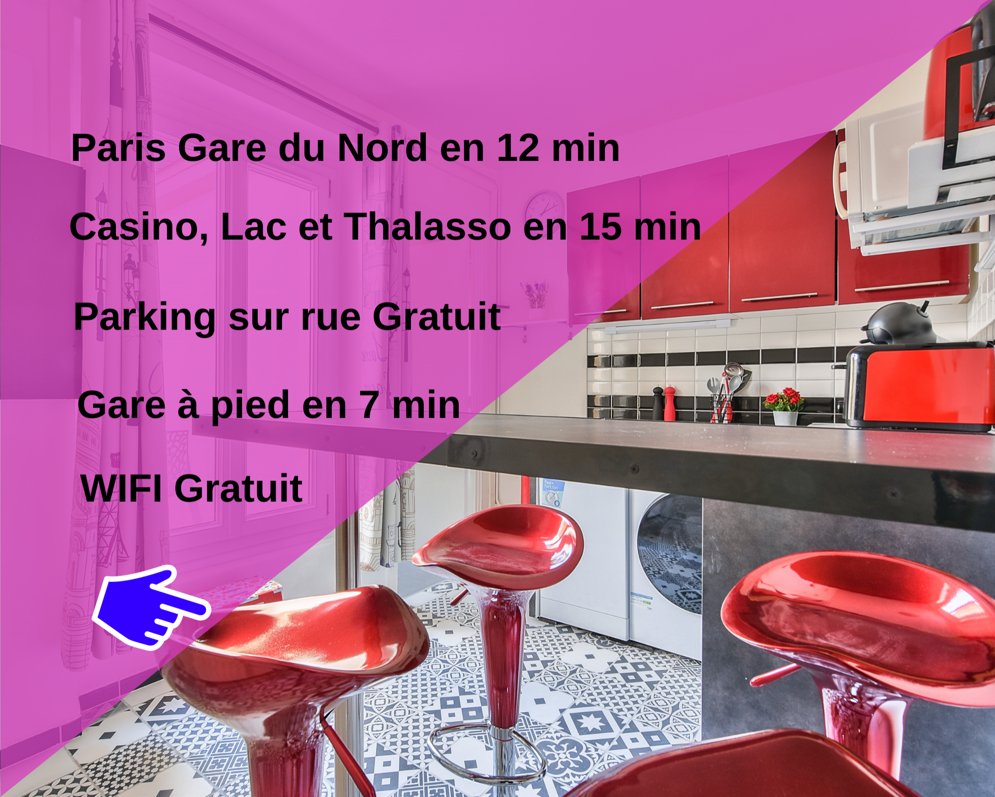 Paris Gare du Nord in 13 min - Le Cerisier -