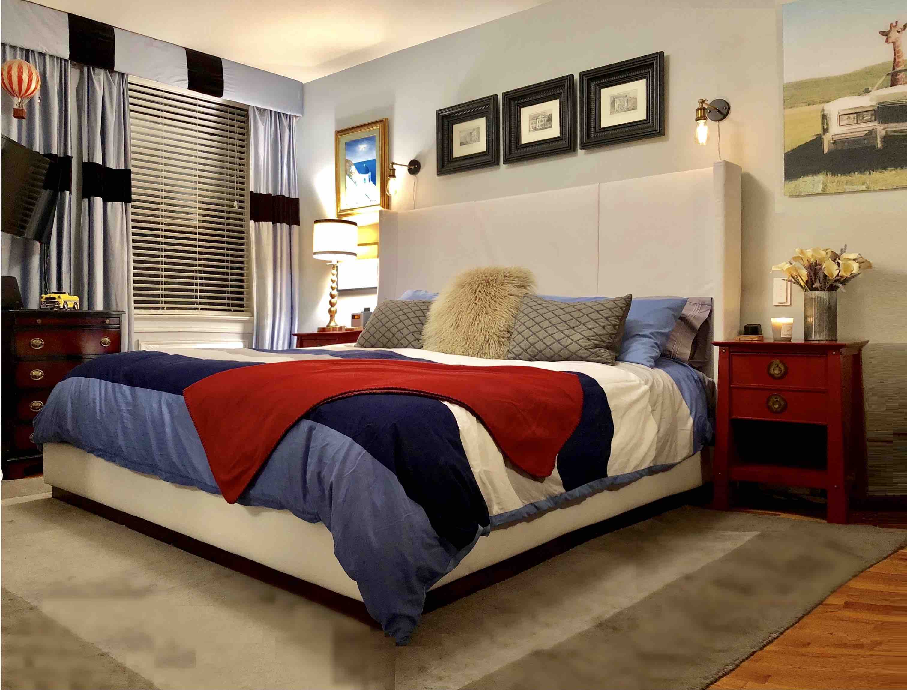 Chic, King sized Bedroom by Times Square