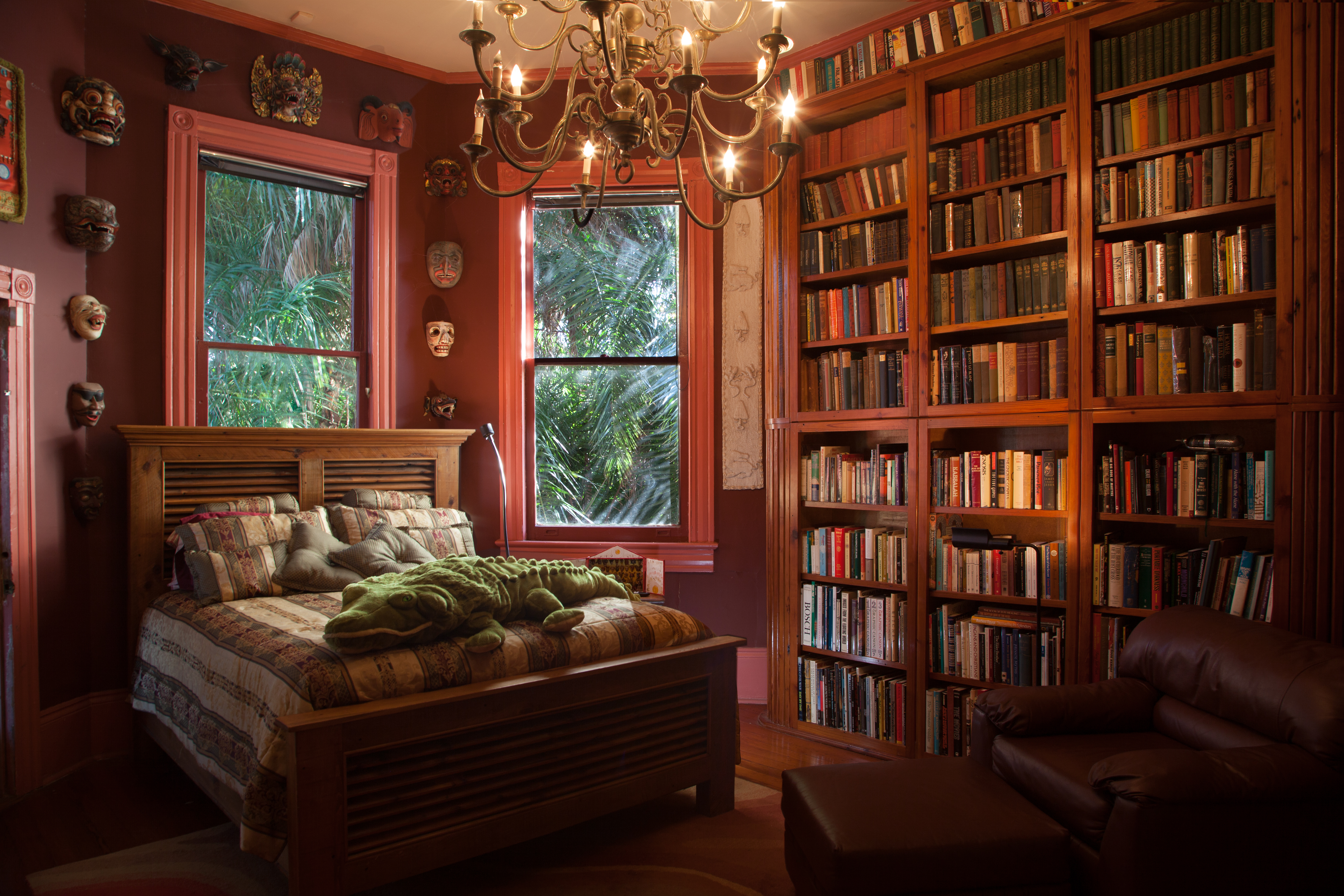 Parks-Bowman Mansion: The Library in Garden District, New Orleans