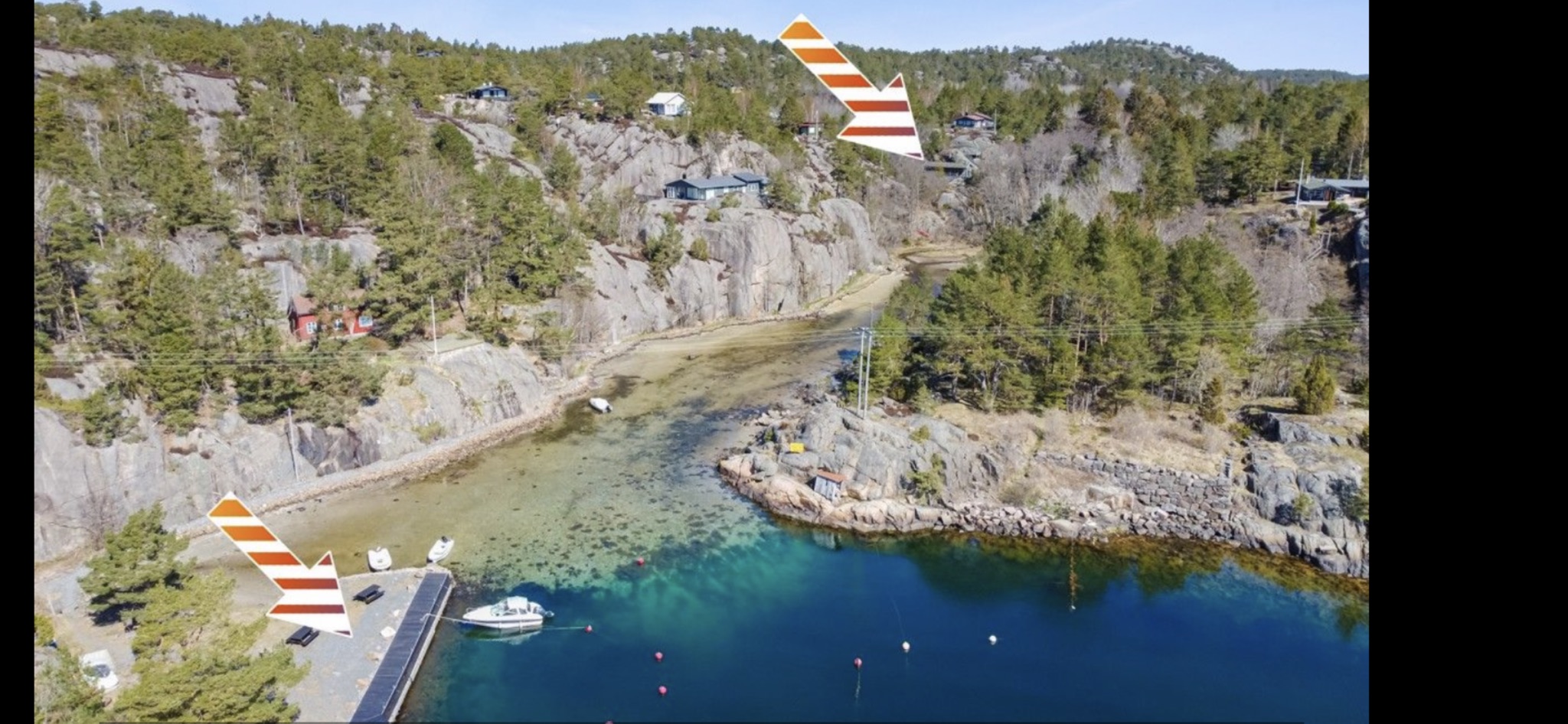 Cabin with nice view possibility to rent a boat.