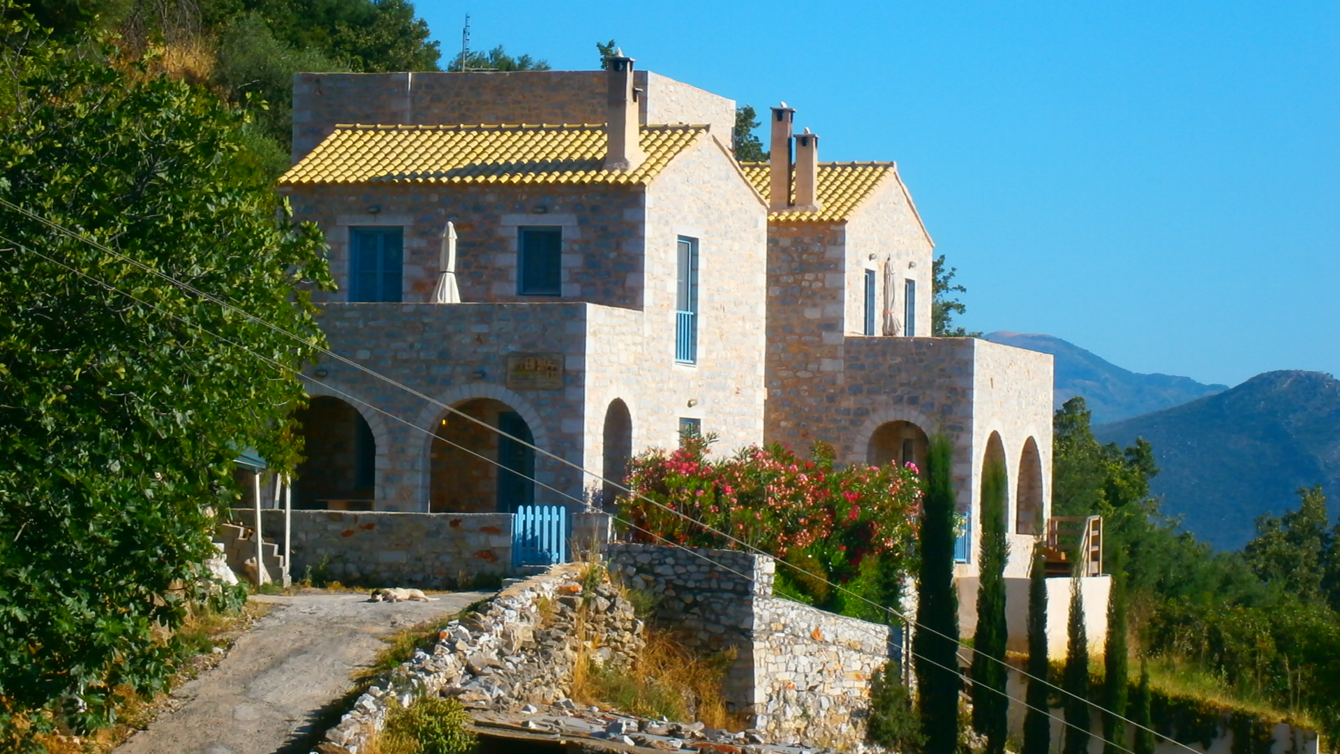 Stone House in Mani, with sea view 3 Apartments for Rent in Gytheio