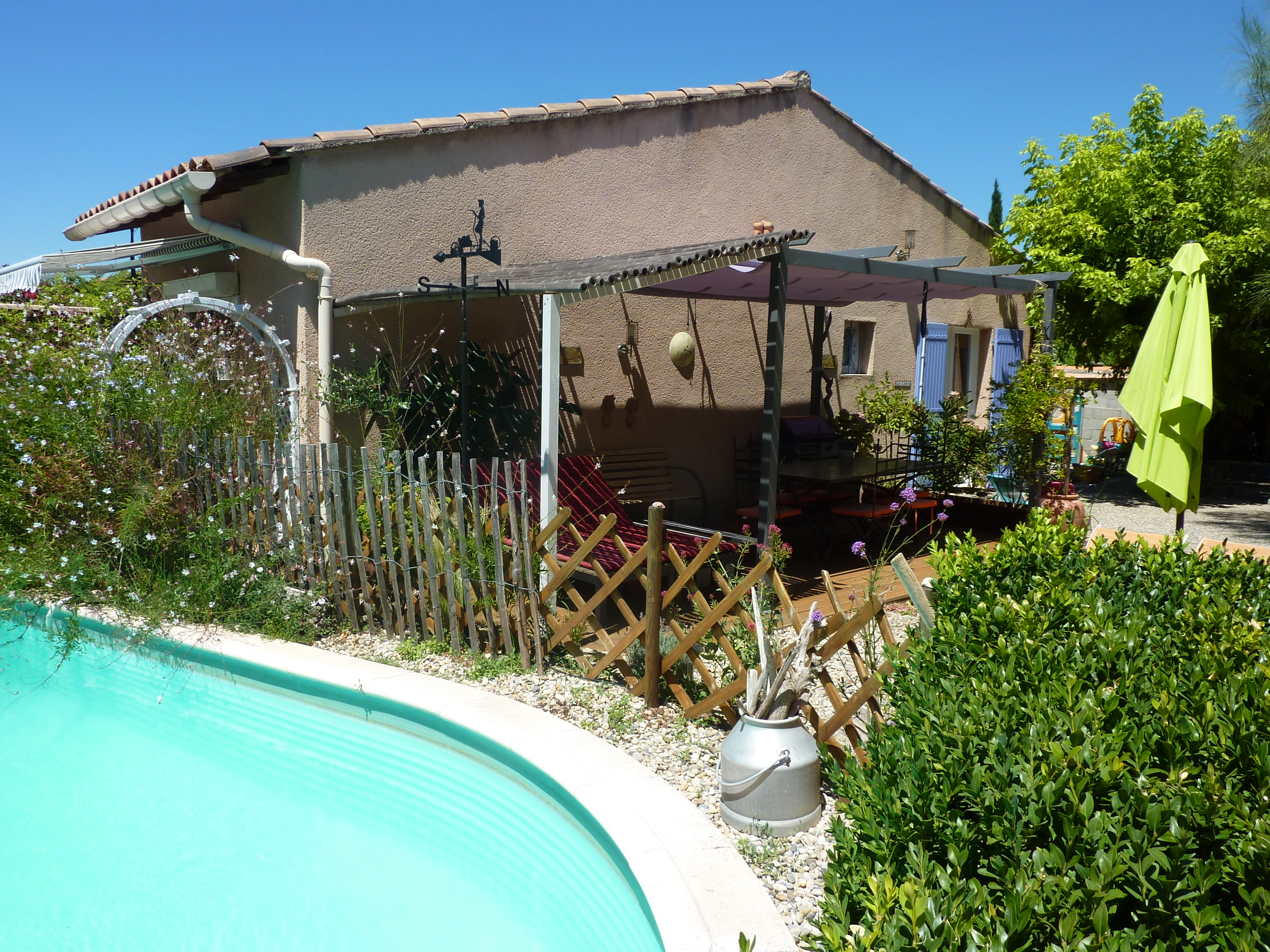 cozy house with pool and garden