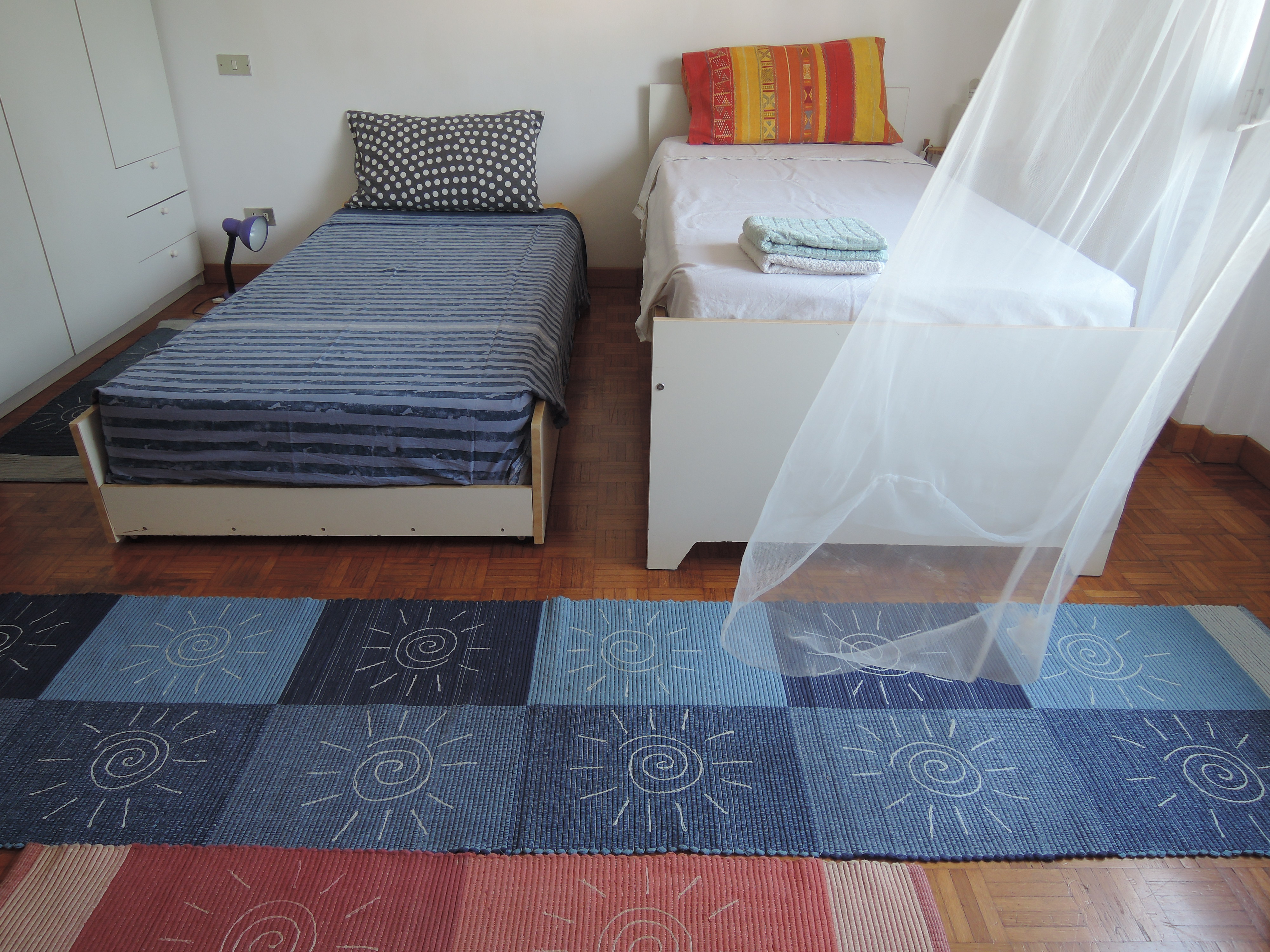 white doubl singlebeds on navigli center in NAVIGLI, Milan
