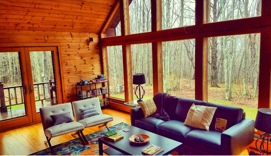 Catskills log cabin in the sky with mountain views Cabins for Rent in