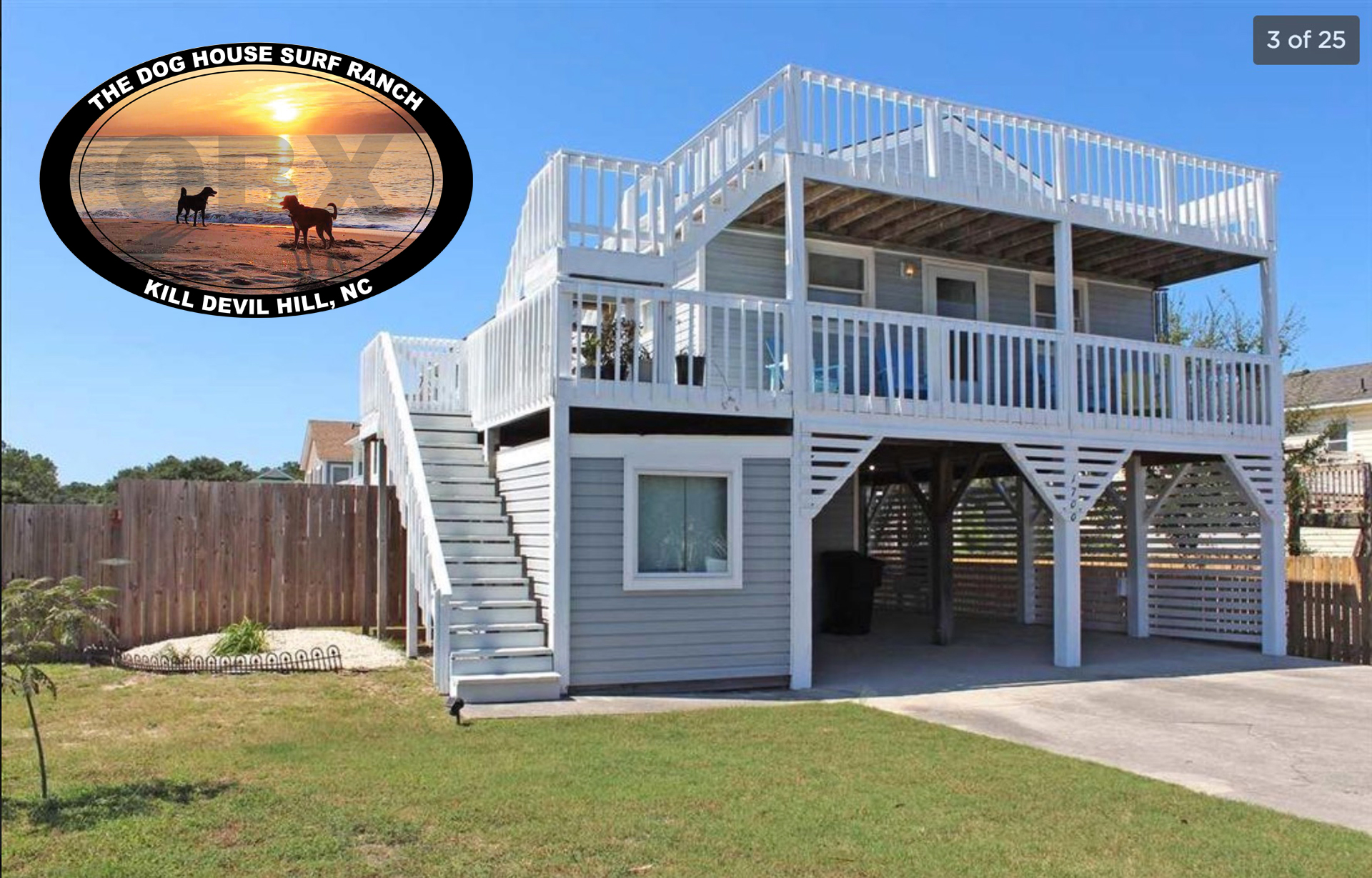 Dog House Surf Ranch (MP6.5 KDH) Dog Friendly Cottages for Rent in Kill Devil Hills, North