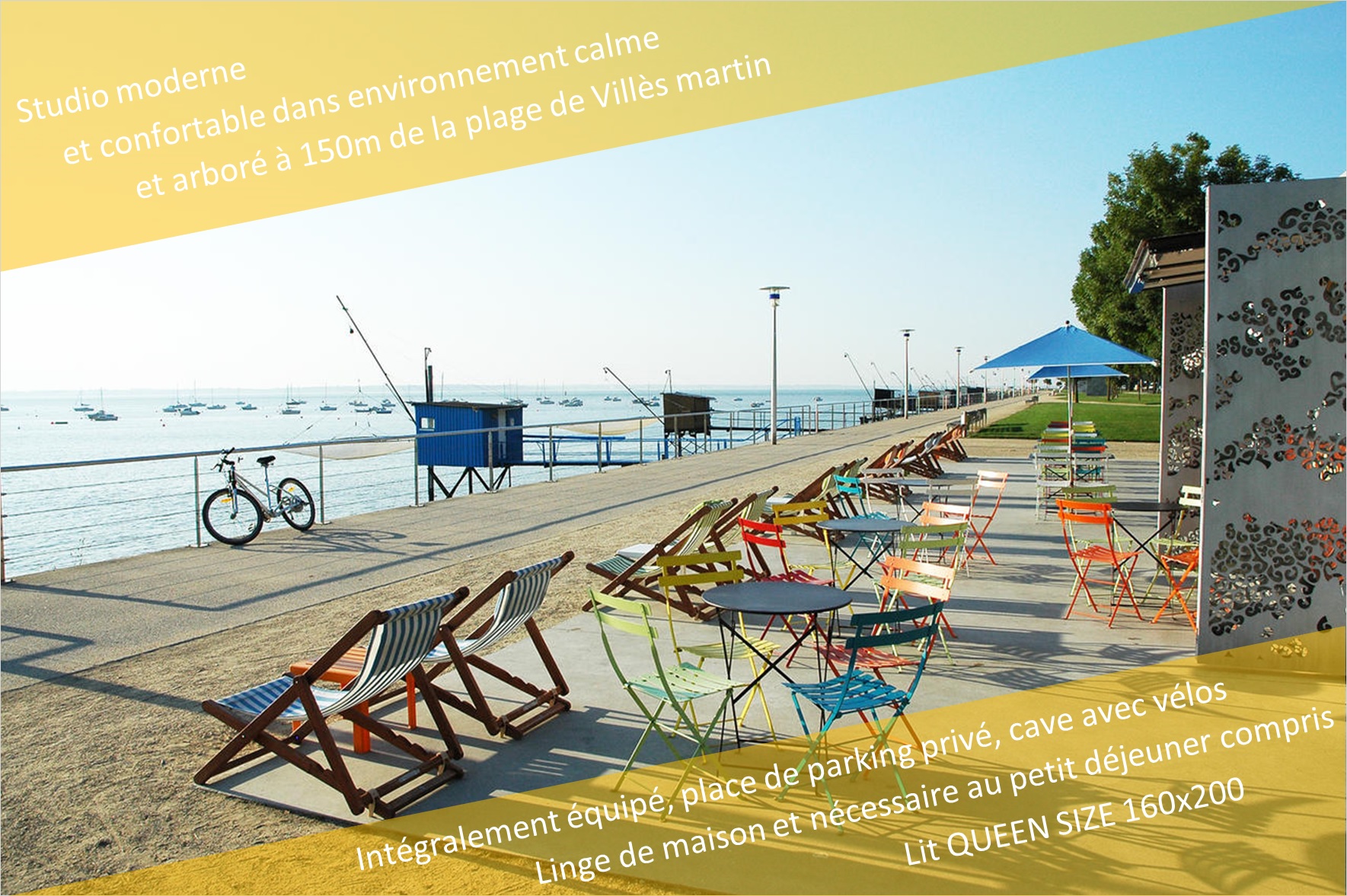 Quiet and bright studio near beach