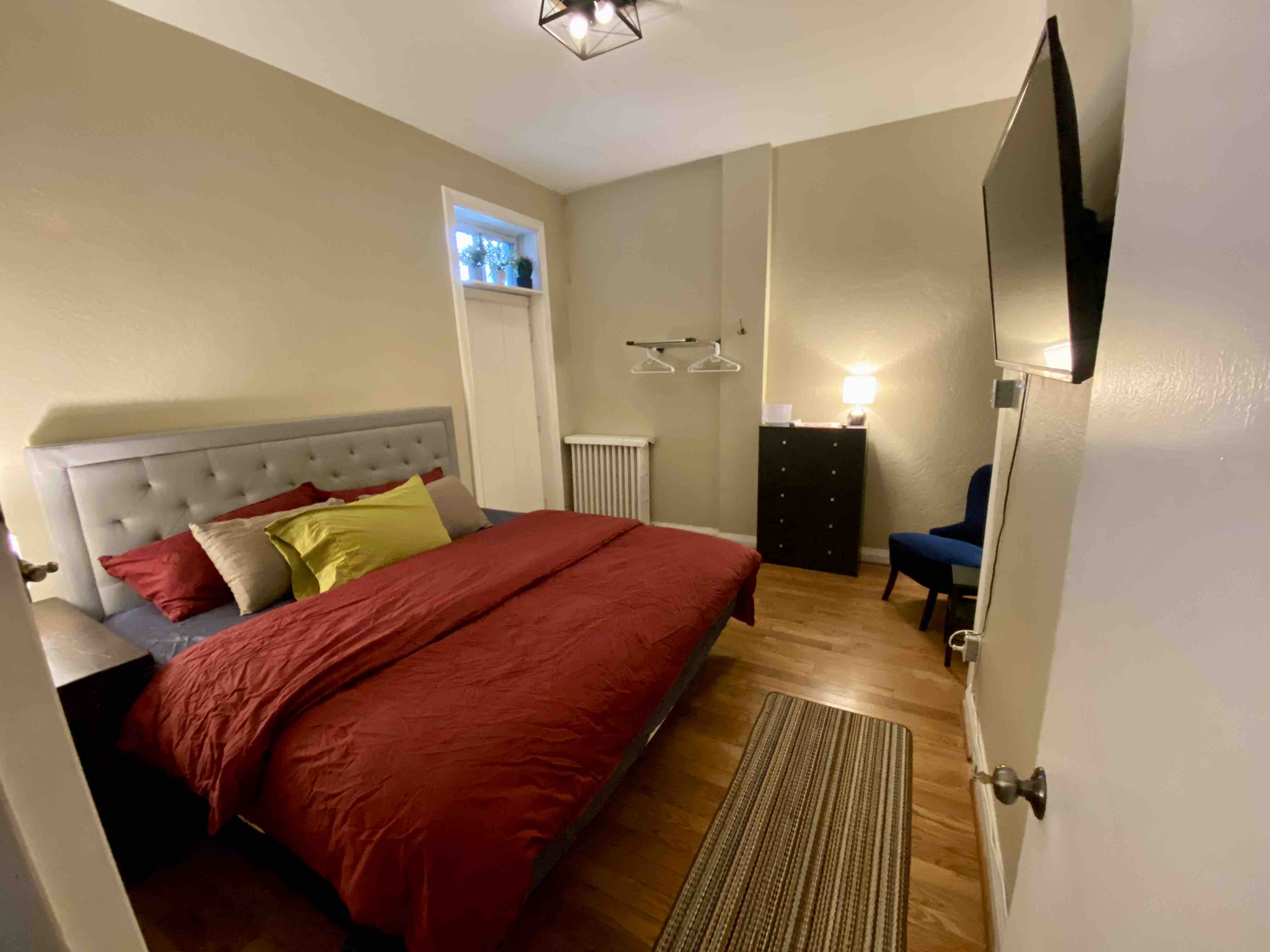 Private one bedroom apartment with kitchen.
