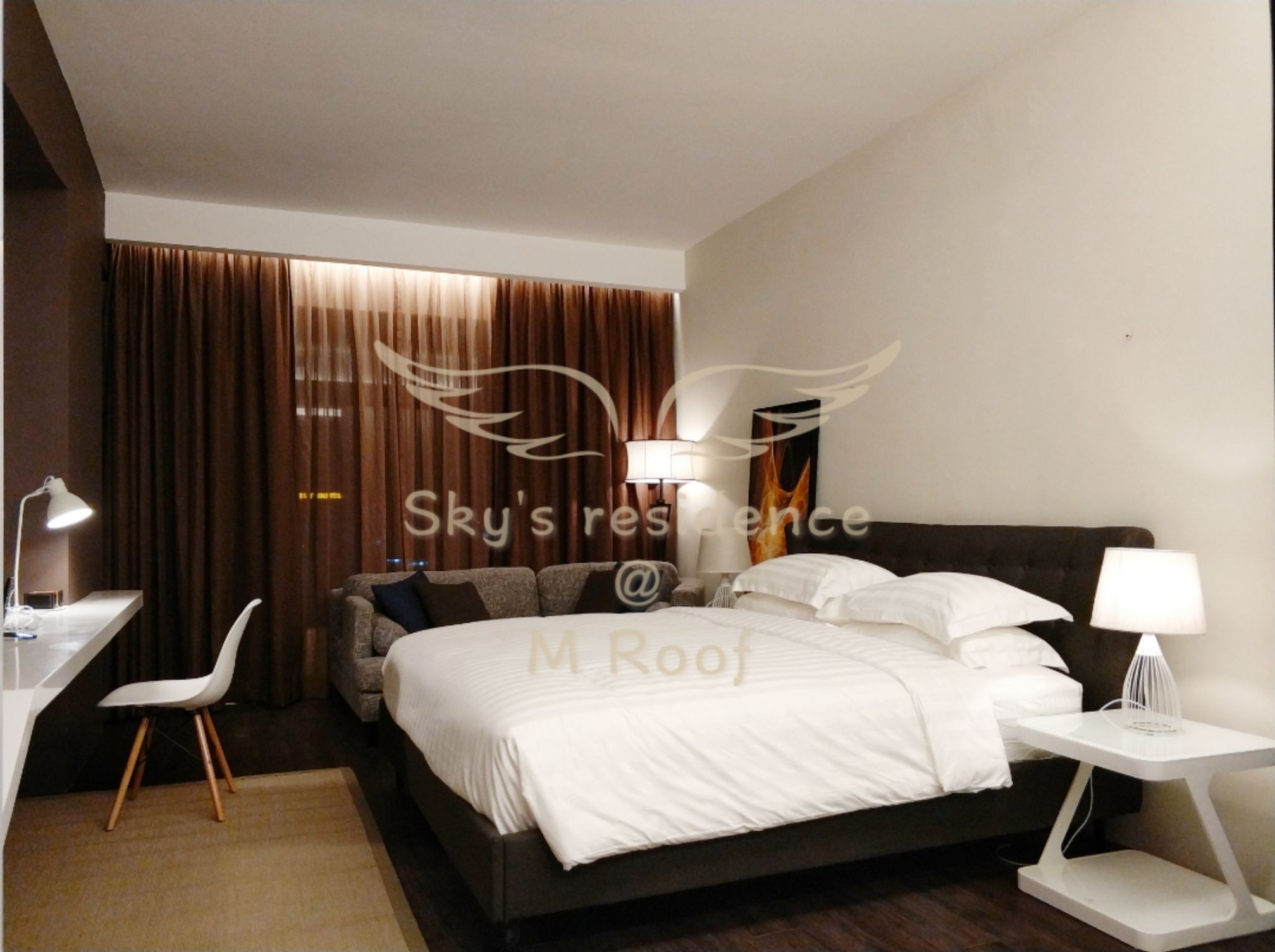 New Sky S Residence M Roof 1 King Size Bed Aparthotels For Rent In Ipoh Perak Malaysia