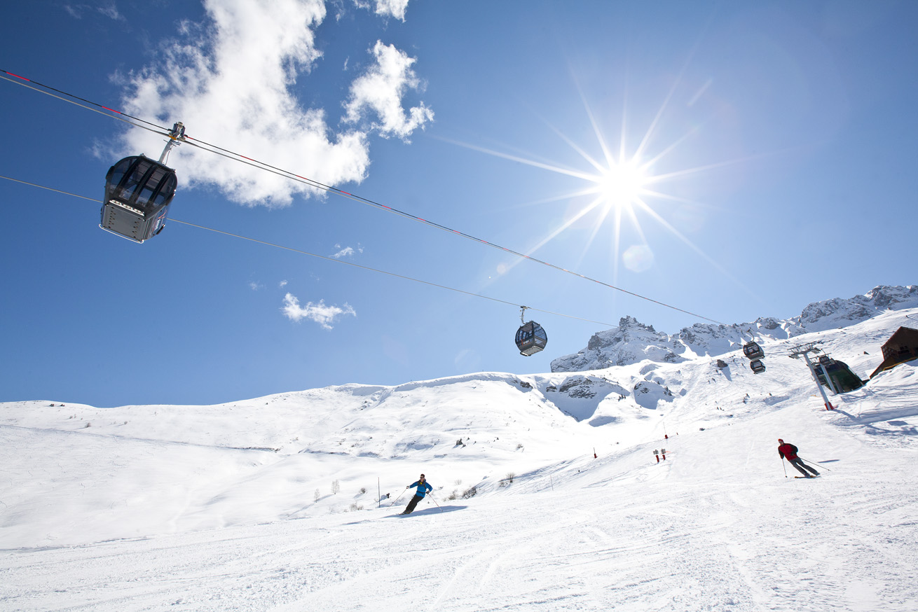 Valmorel Apt garden floor ski-in/ski-out
