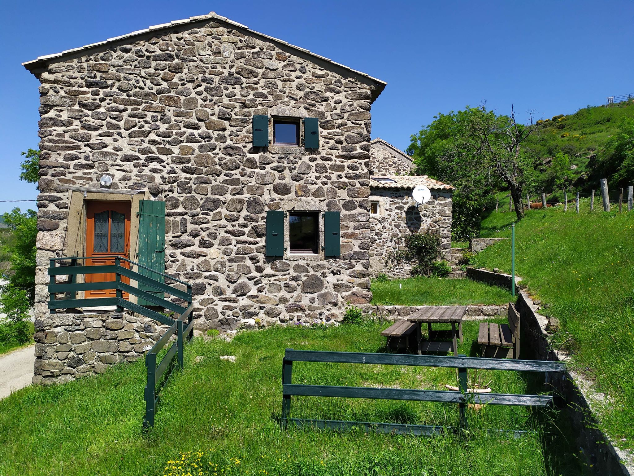 Farm cottage in Ardèche, magnificent panorama.